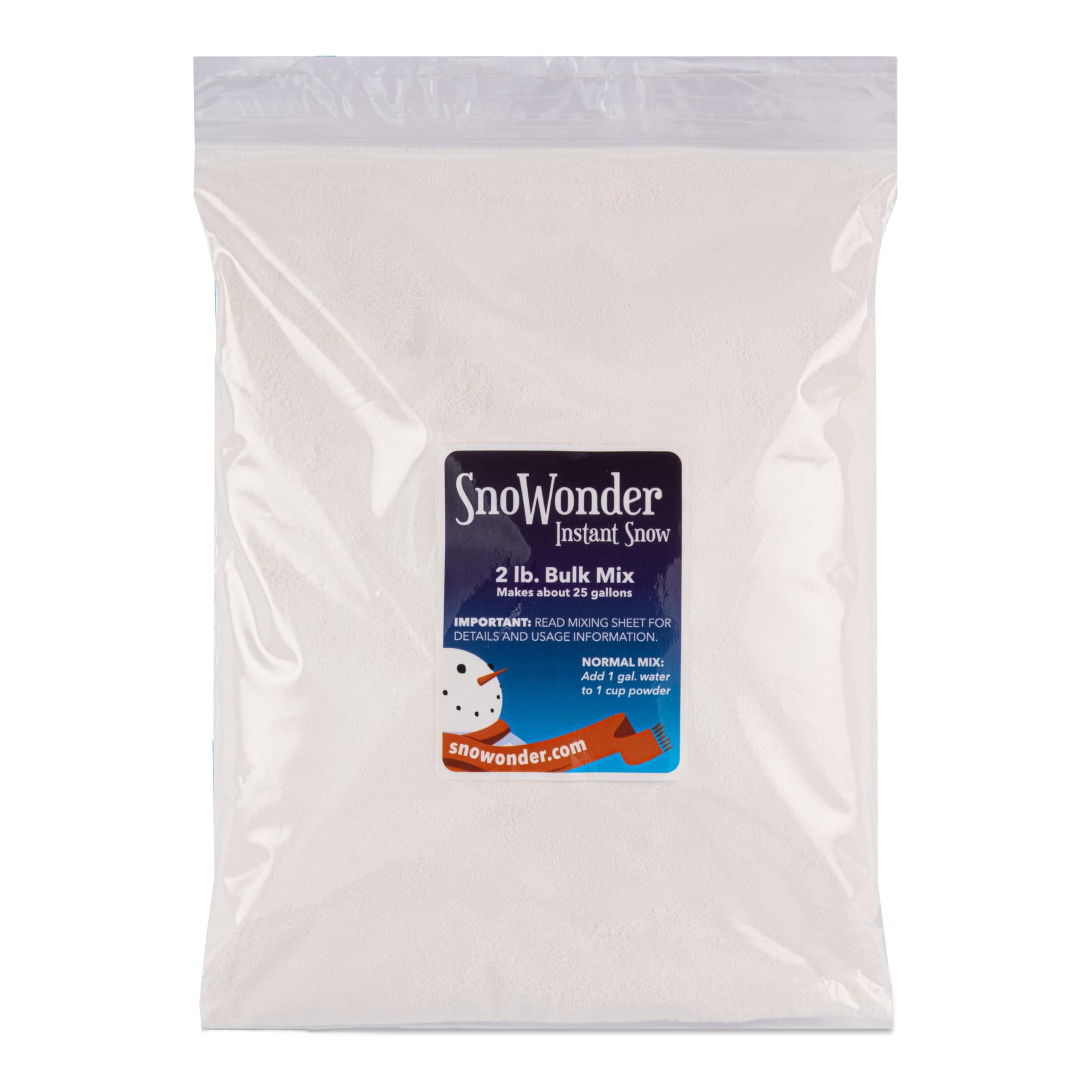 Artificial Snow, Polymer, White, 25 Gallons