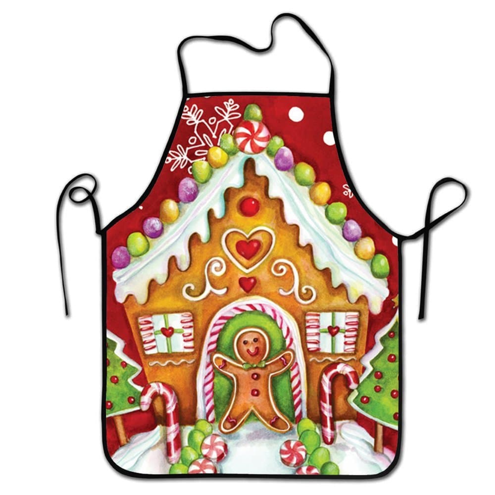 Gingerbread Holiday Cleaning Gardening Serving Apron for Cooking BBQ Apron Happy Holidays