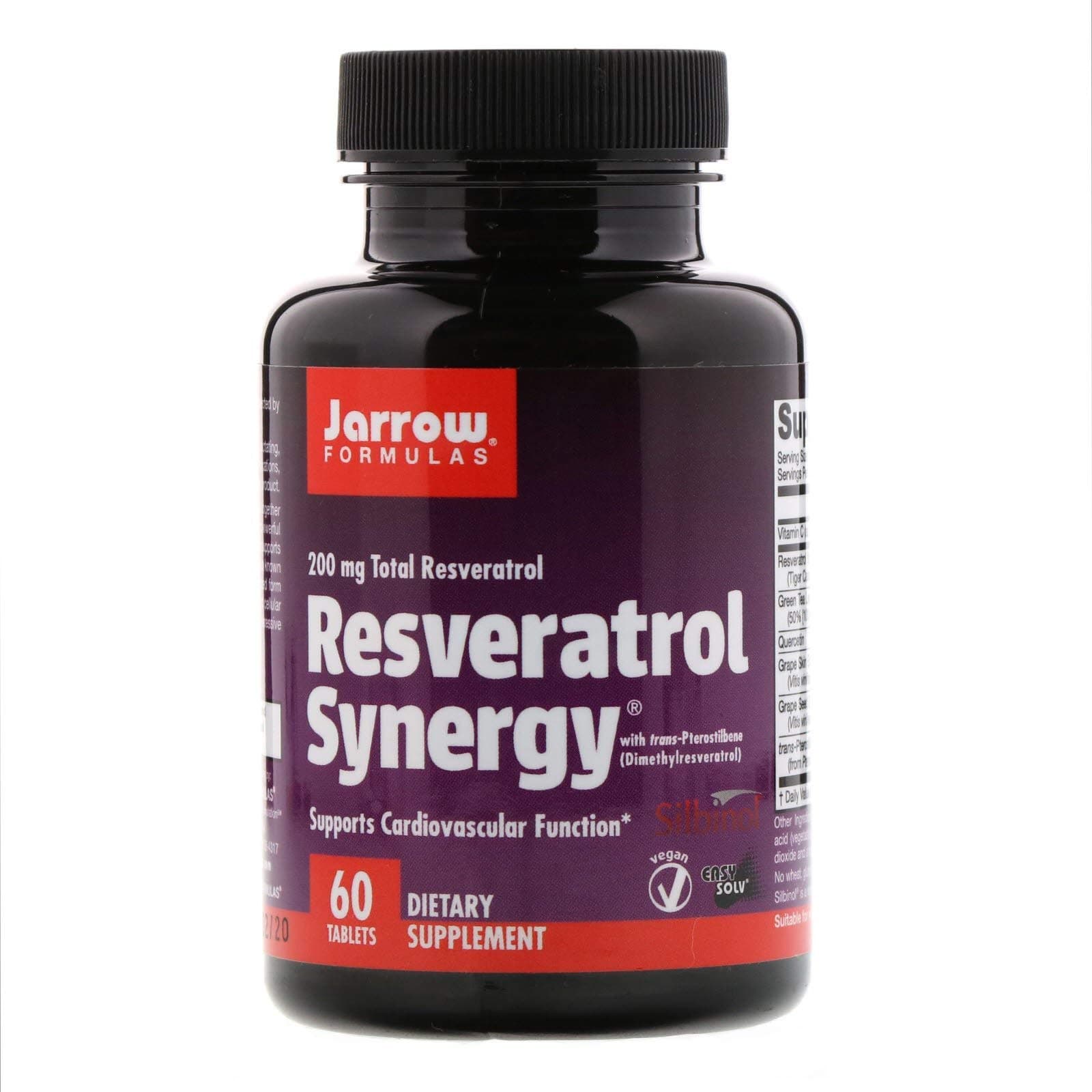 Supplements Jarrow Formulas, Resveratrol Synergy,200mg,60 Tablets