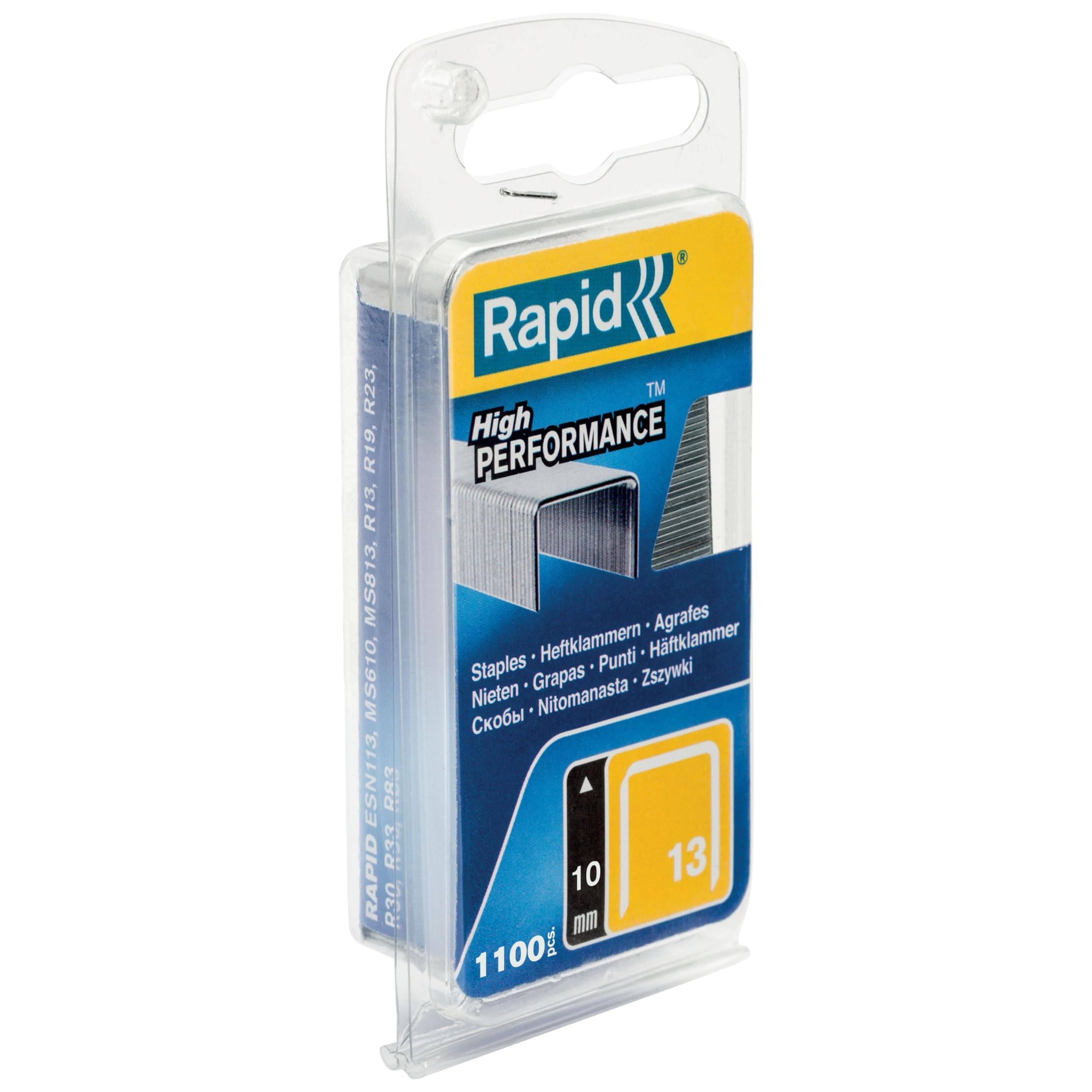 RAPID High Performance No. 13 Finewire Staples, 10mm, Galvanized (1100 Pcs)