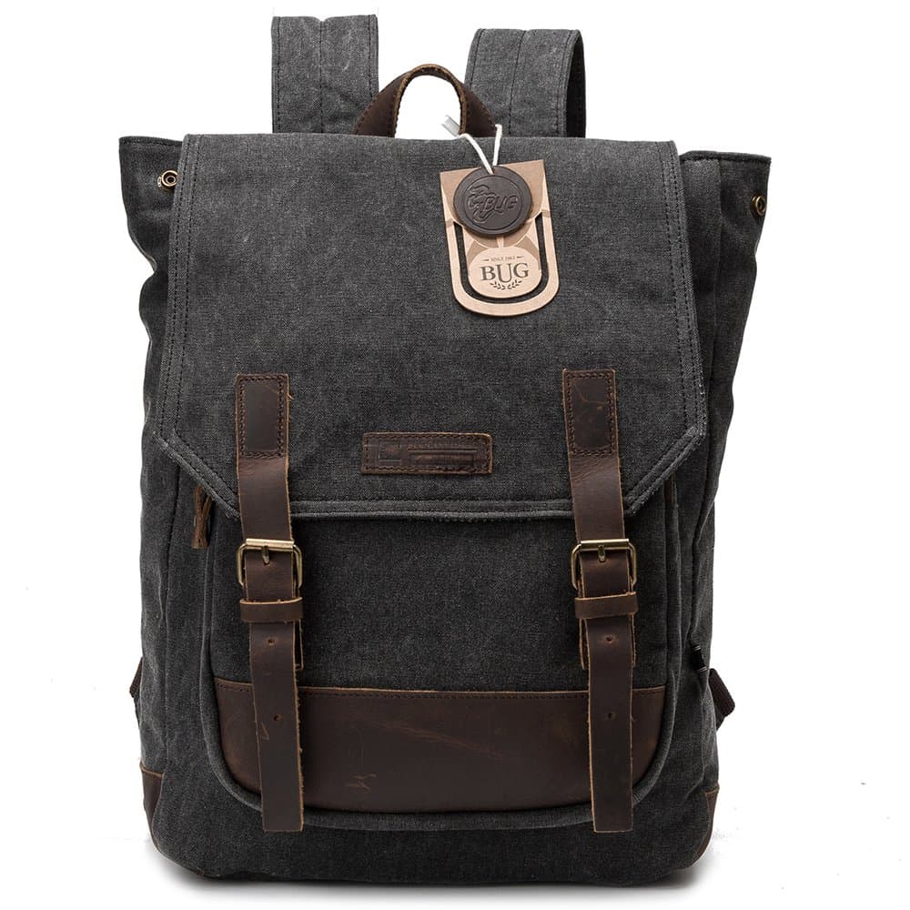 BUG Leather Canvas Backpack