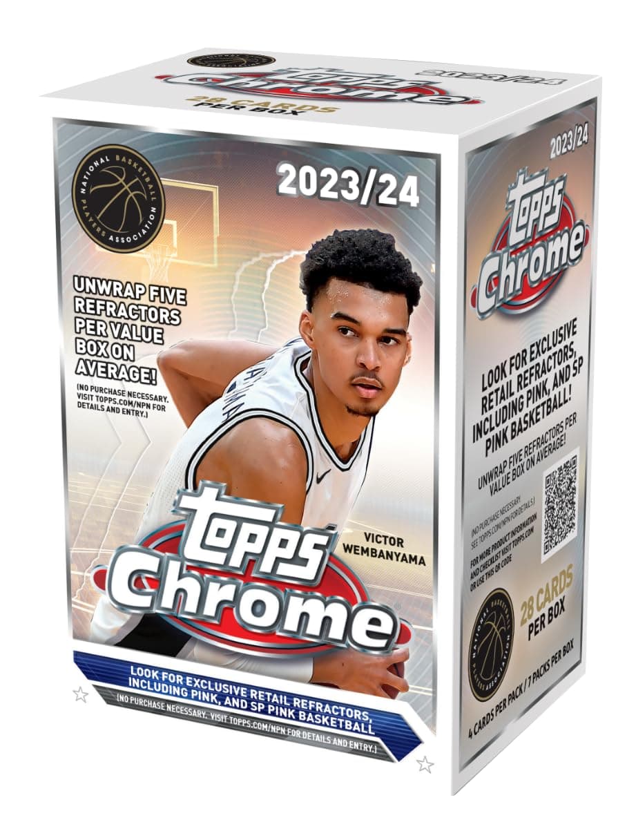2023/24 Chrome Basketball Card Blaster Box (Pink Refractors)