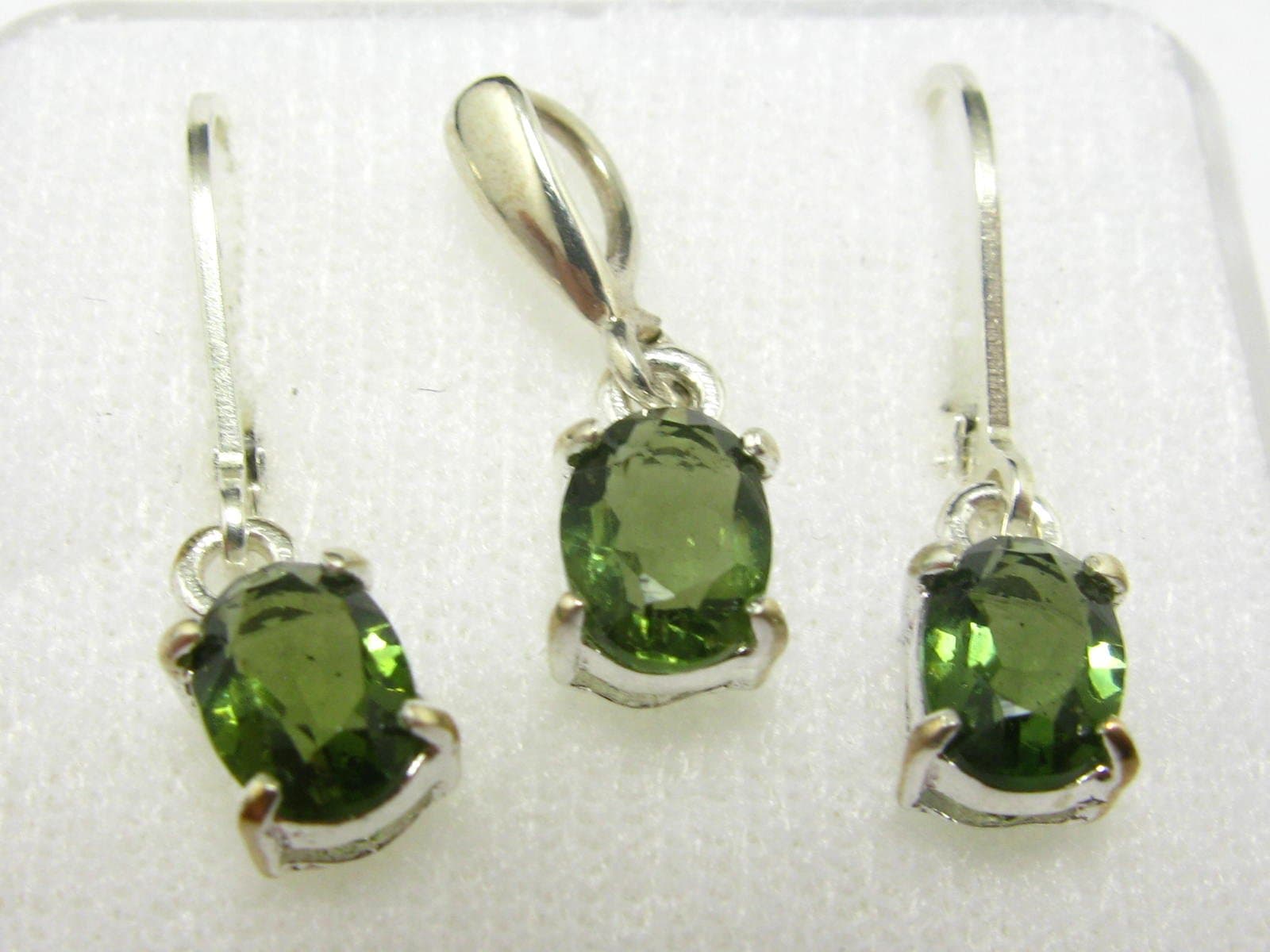 Earrings + Pendant Necklace From Czech Republic