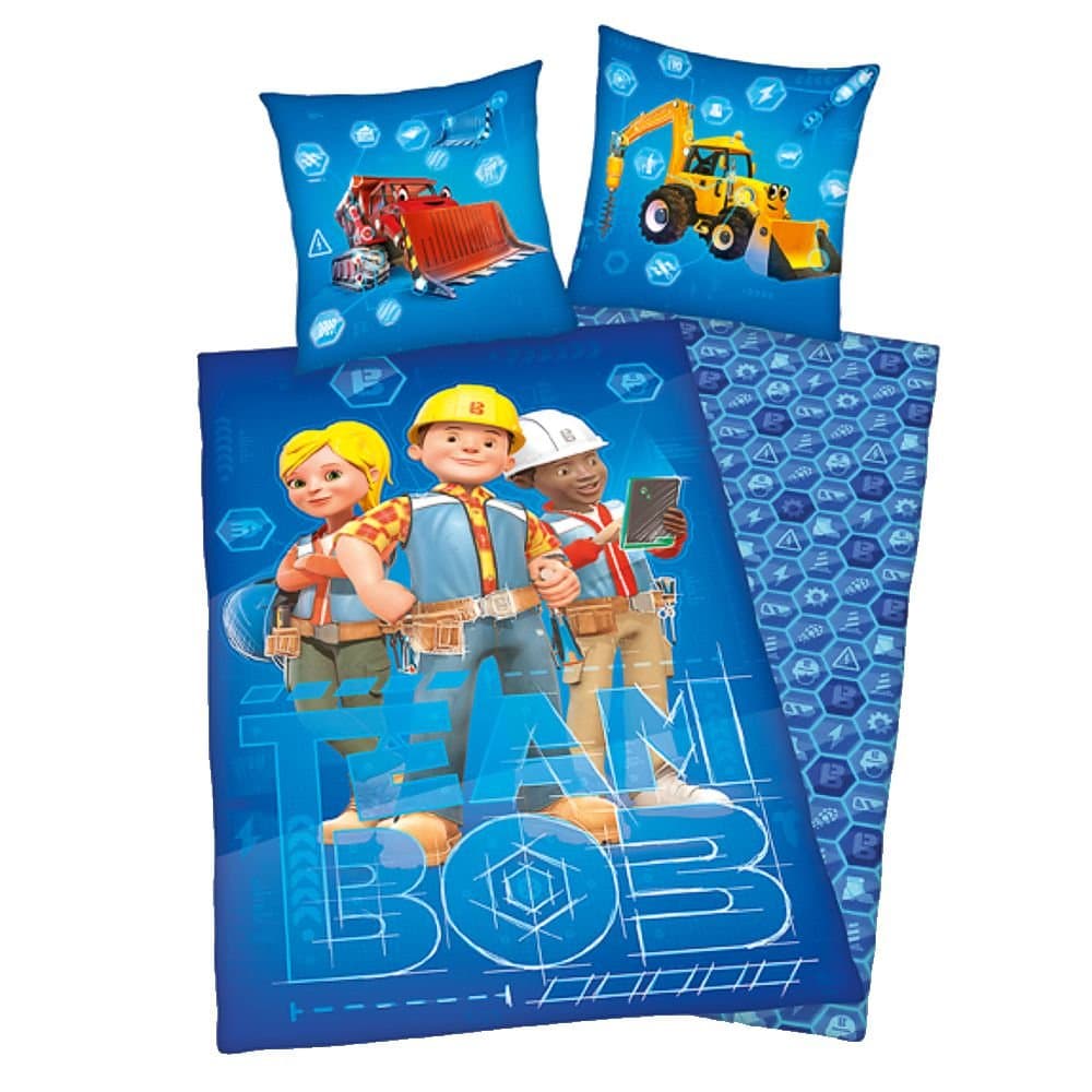 Bob the Builder - Kids Duvet Set Bed Linen Cotton Renforcé 80/80 x 135/200cm