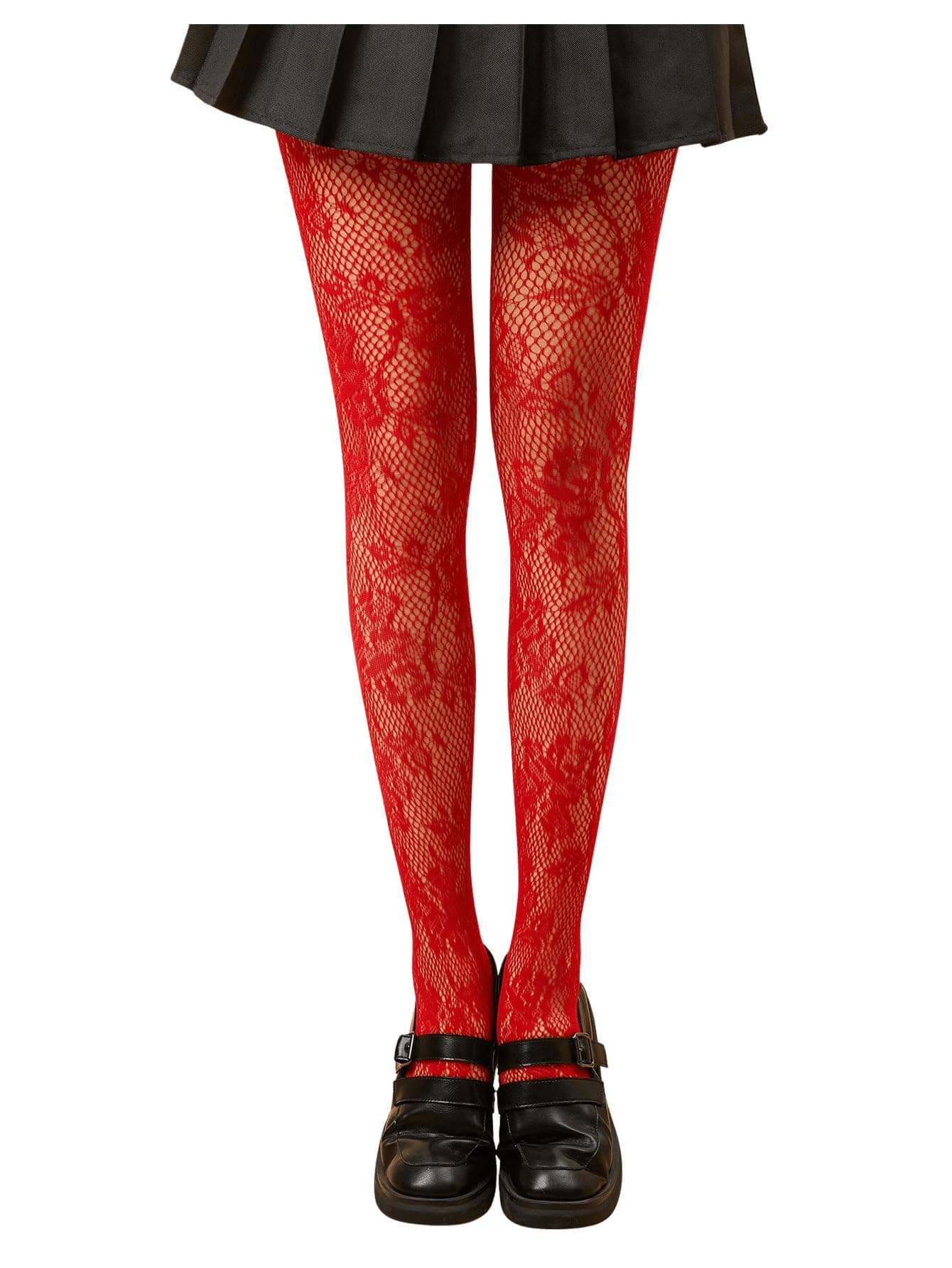 Women's Patterned Fishnet Tights High Waist Pantyhose Floral Stockings