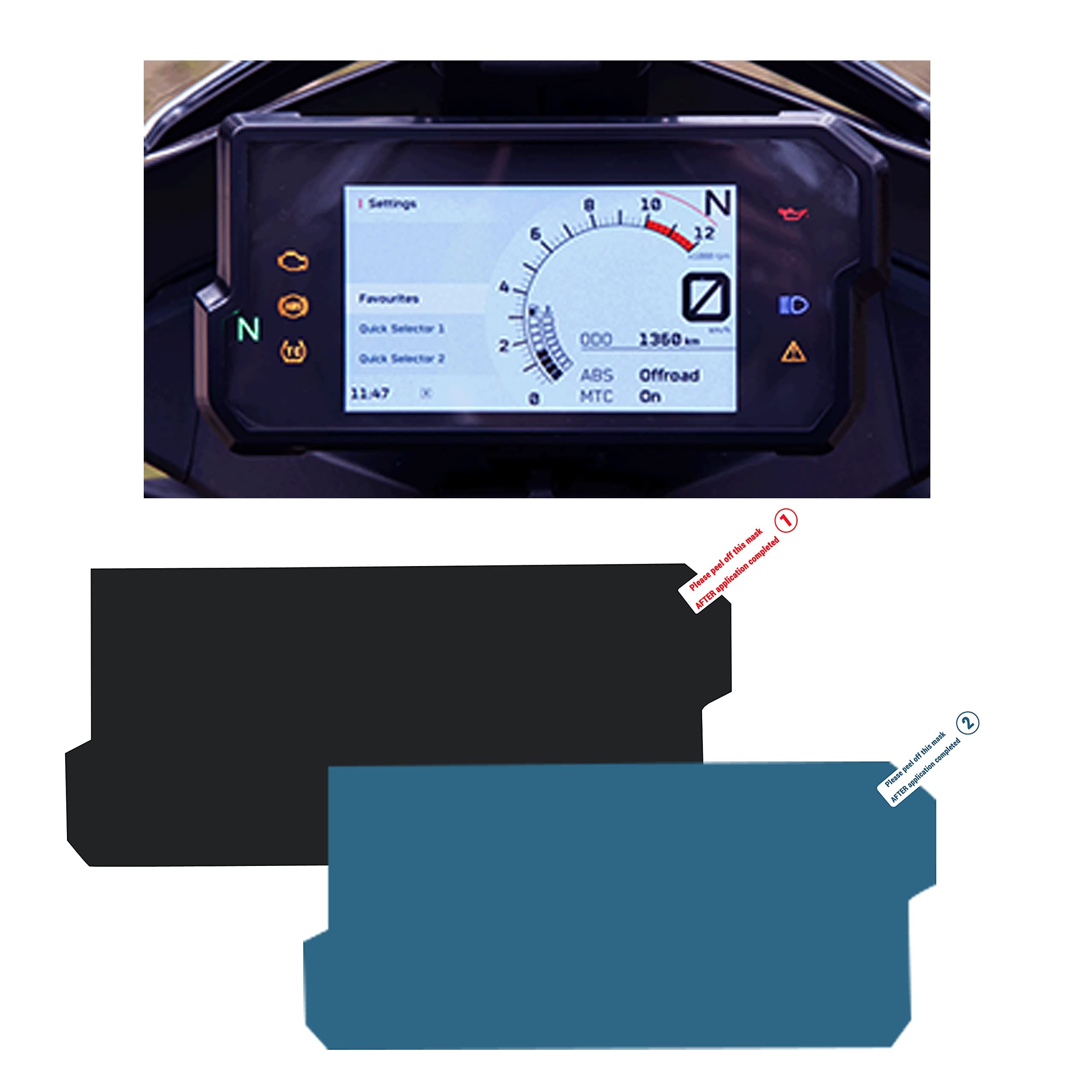 NIKAVI SMSG12 Speedo Meter Screen Protector Scratch Guard Compatible for - KTM Duke 390, Adventure 390