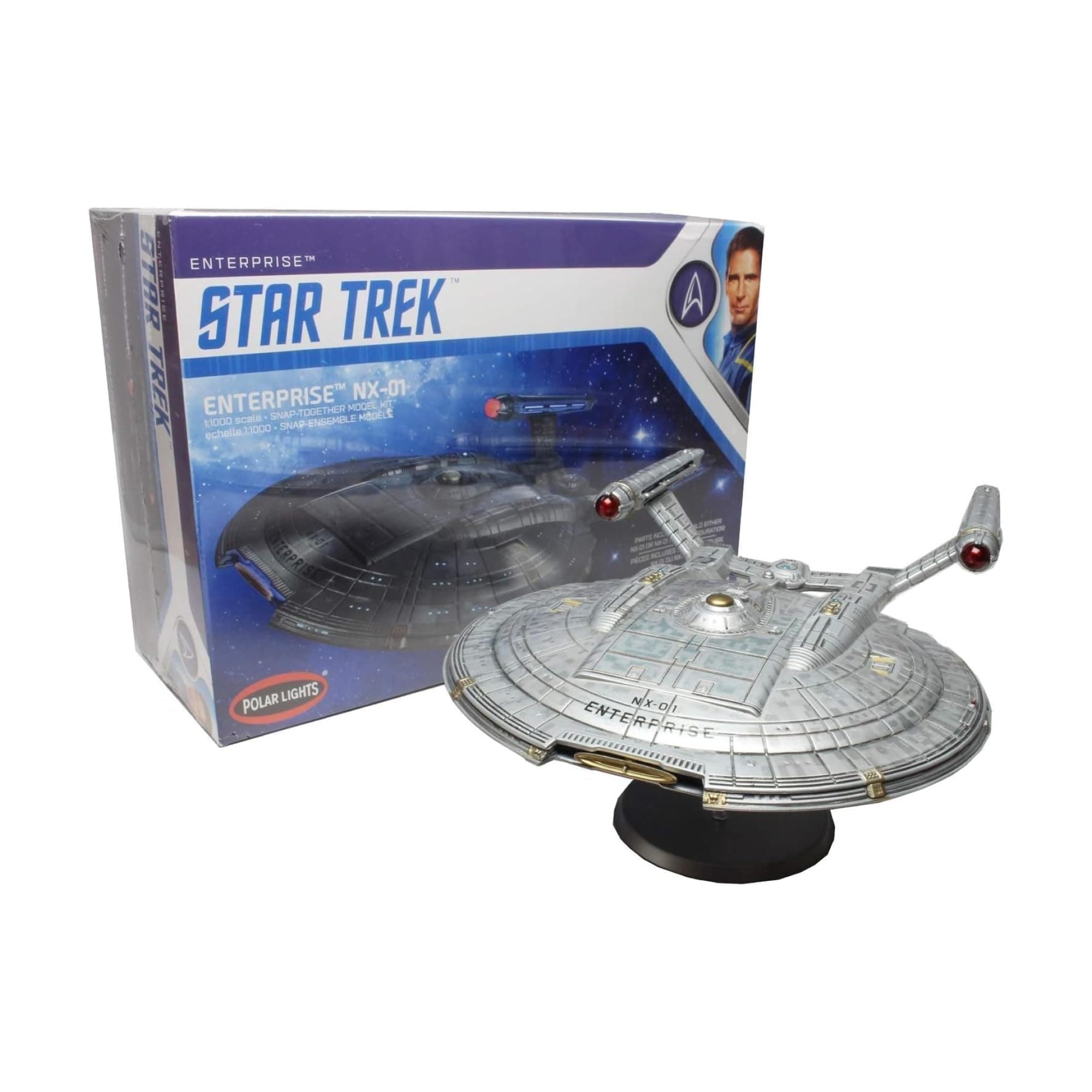Polar Lights Star Trek NX-01 Enterprise (Snap) 2T 1:1000 Scale Model Kit