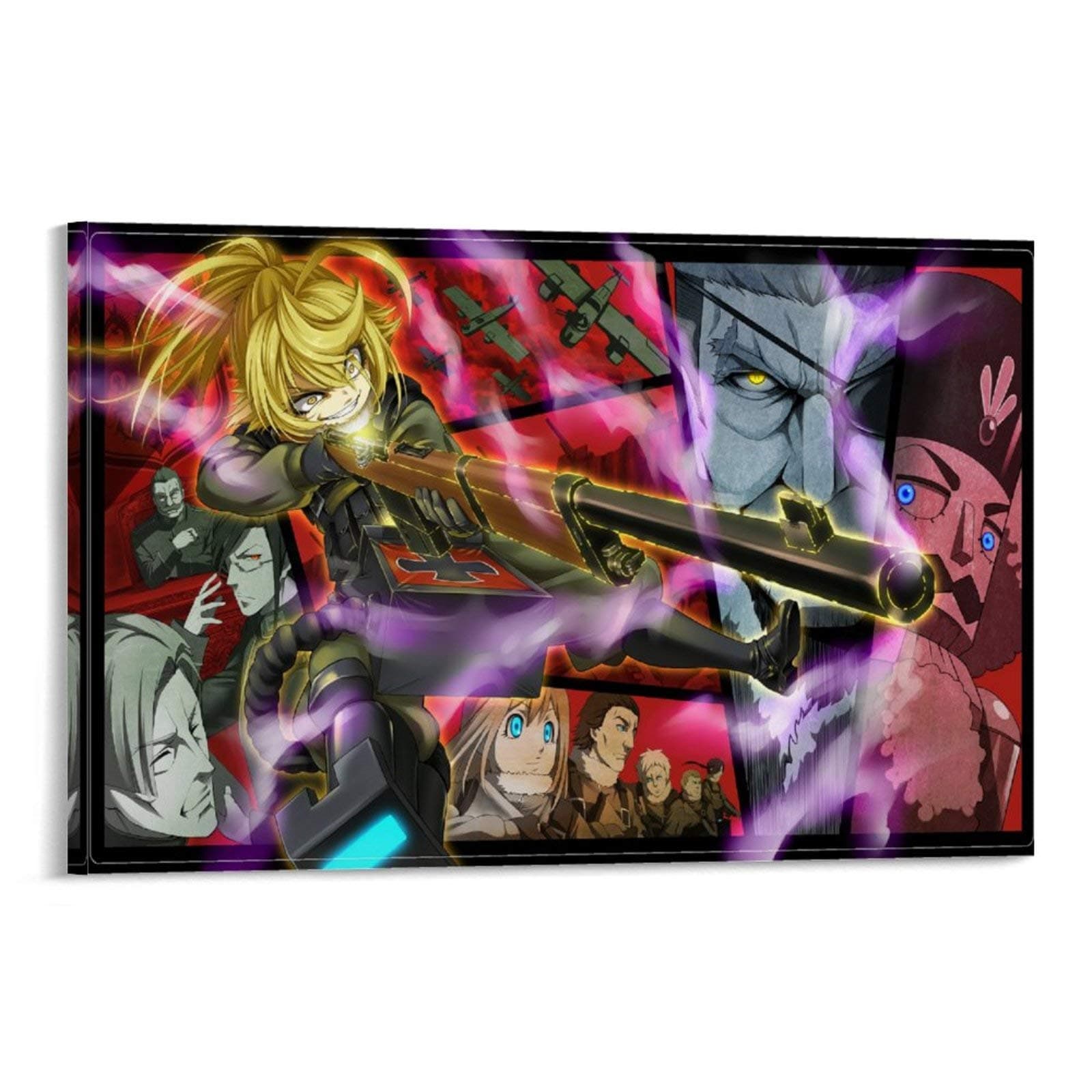 BUJI Yojo Senki Saga of Tanya The Evil Japanese Anime Poster Canvas Wall Art Room Decor Gift 20x30inch(50x75cm)