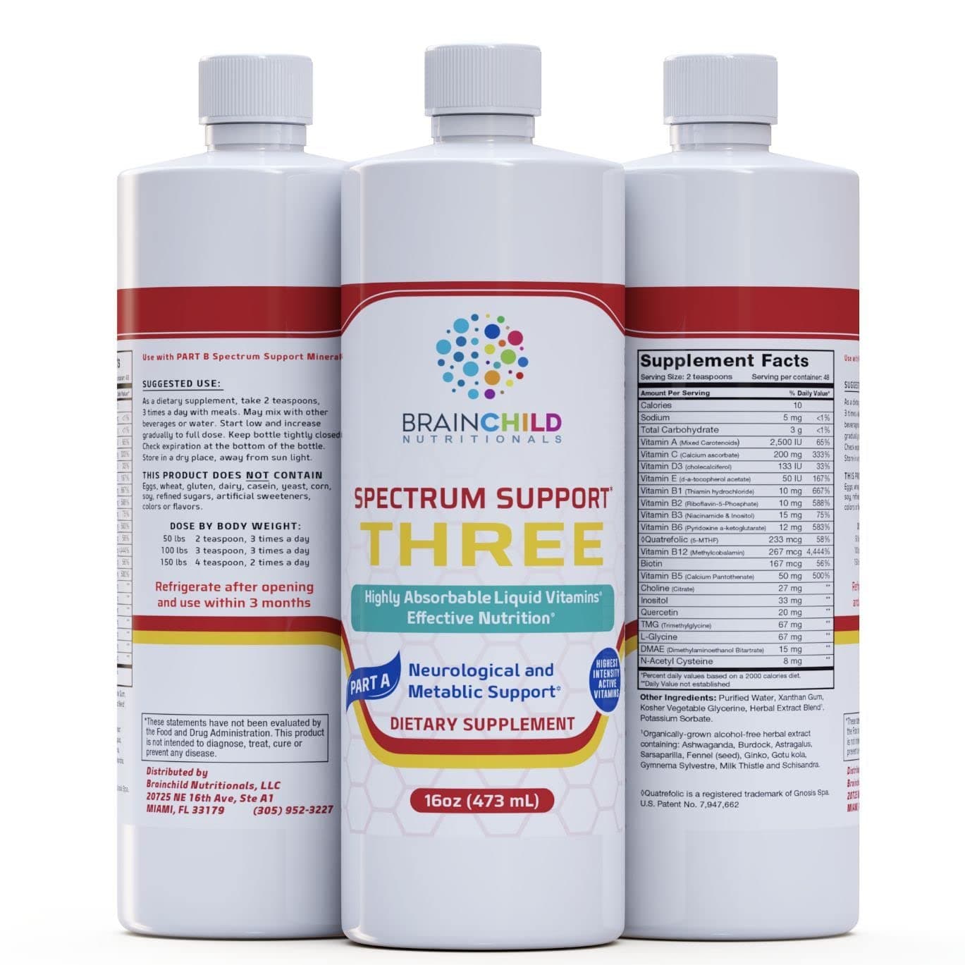 BrainChild Nutritionals Spectrum Support III Vitamins 16oz
