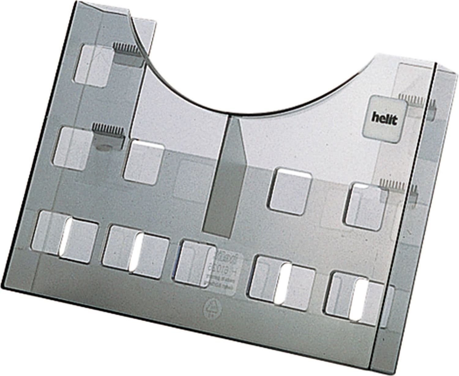 helit H6102608 – Single Punch Bag for A5 A6 – Hole Design Grey/Transparent