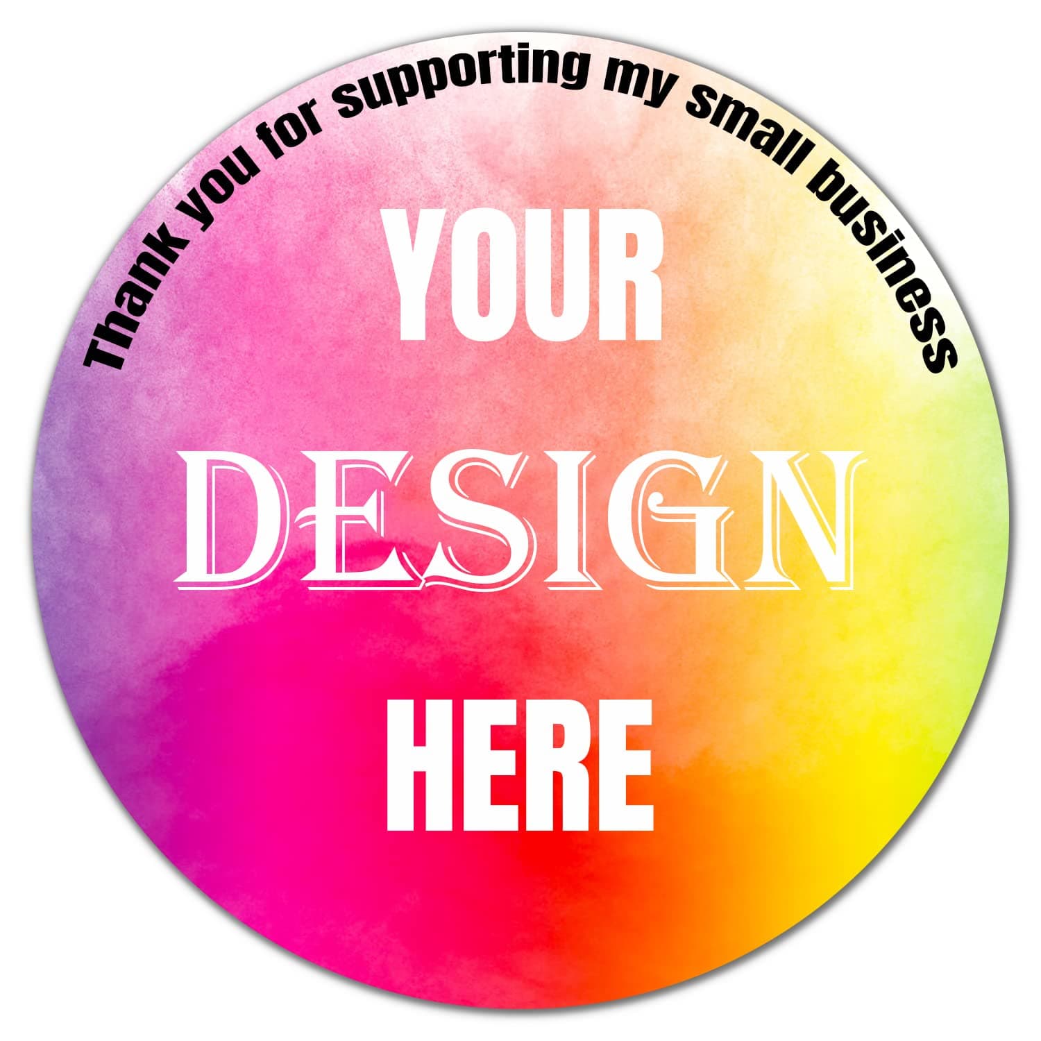 30-1000 Custom Stickers Personalized Labels, Customized Stickers with Any Image Logo and Text. Custom Stickers for Business Logo Thank You Labels, etc. (Circle,1.5 Inch)