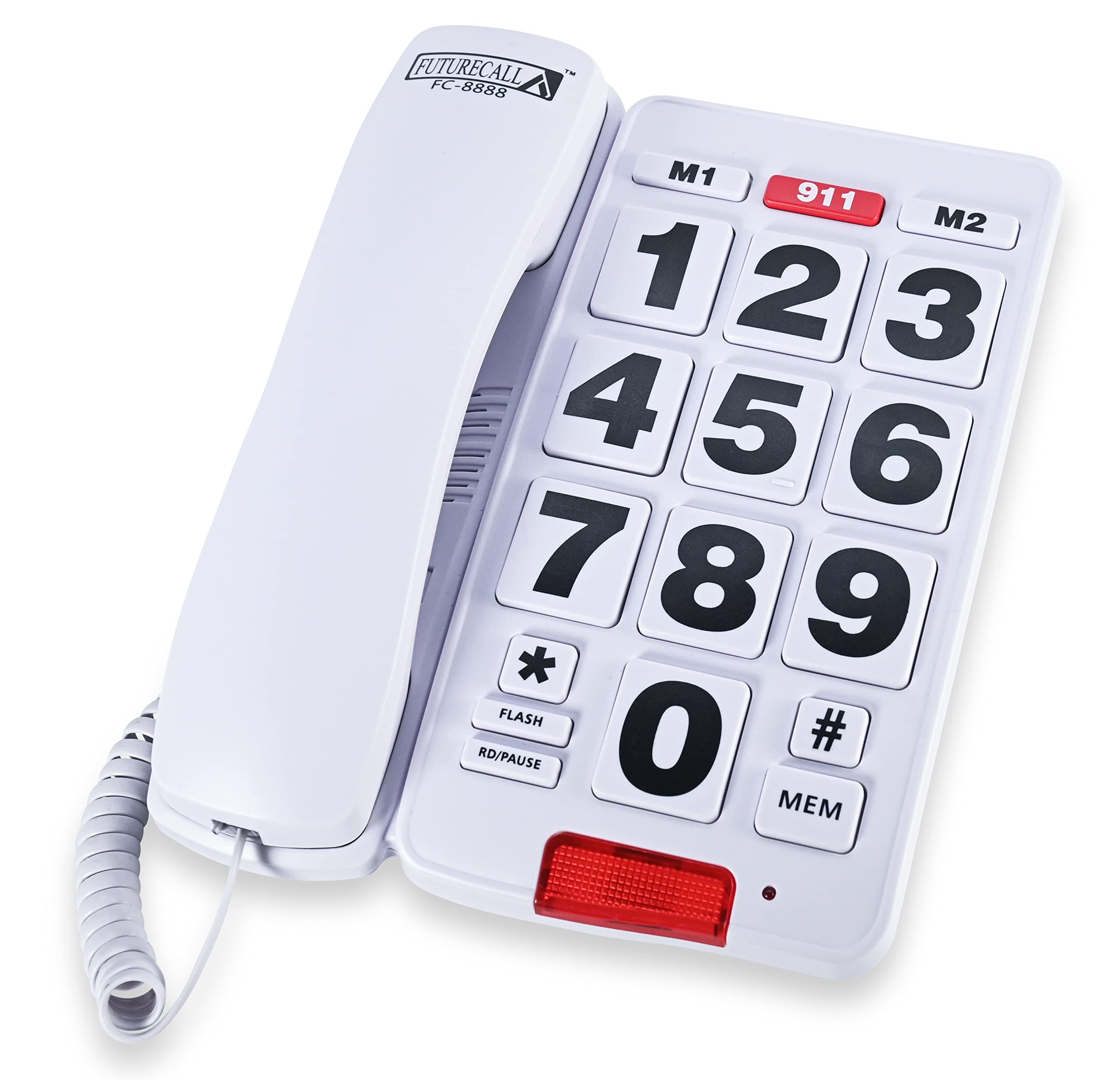 FC-8888 Big Button Phone for Seniors | Large Button Phones for Seniors | Phone for Visually Impaired and Telephones for Hearing Impaired | 40db Handset | Best Landline Phones for Seniors