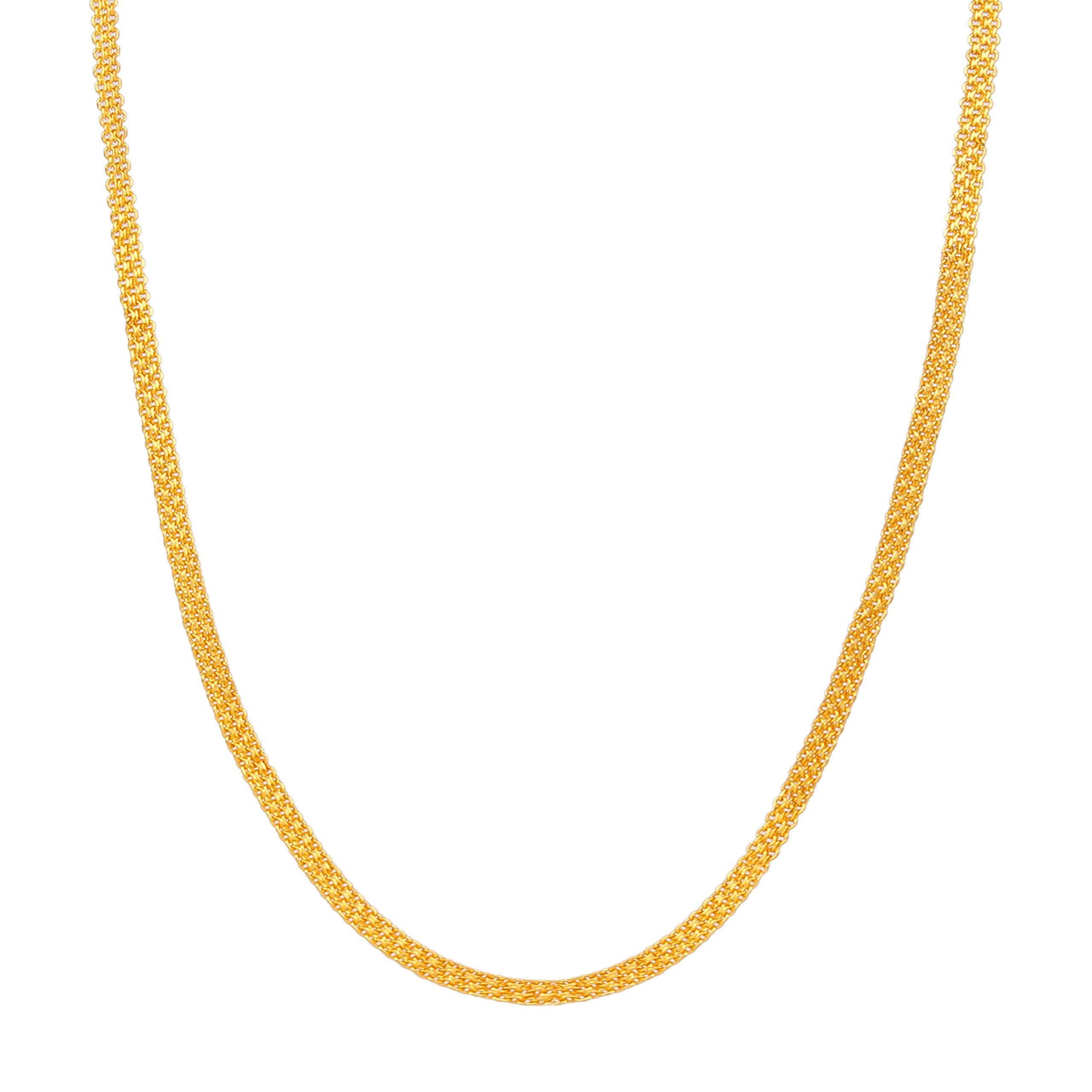 Golden Chain For Men Boys Exclusive 1 Gram Gold Plated Golden Thin Neck Chain For Men Boys Necklace For Men Boys Women