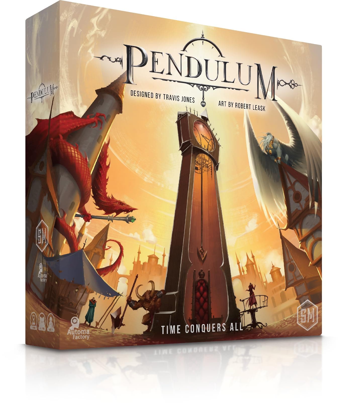 Stonemaier Games: Pendulum by Travis P Jones | A Worker Placement, Time-Optimization Strategy Board Game | Time is The Most Precious Resource as You Attempt to Rule Dunya | 1-5 Players, 90 Mins