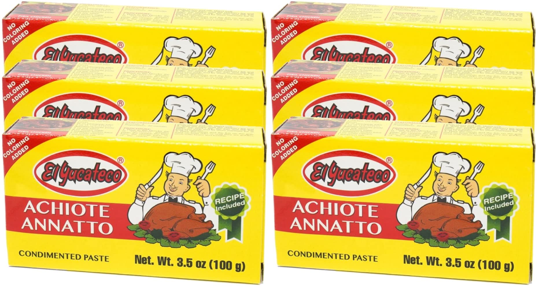 El YucatecoAchiote Paste 3.5 oz (Pack of 6)