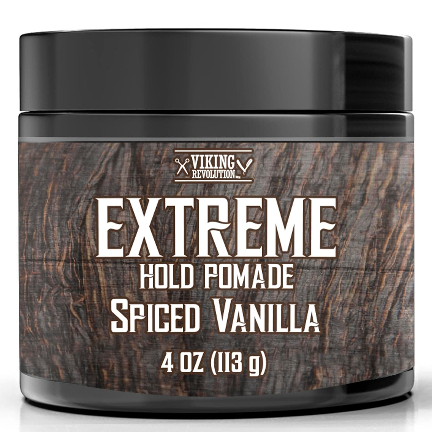 Spiced Vanilla Hair Pomade for Men - Extreme Hold Hair Gel for Men Water Based - Mens Pomade Extra Firm Mens Hair Pomade Strong Hold - High Shine Mens Hair Cream (4oz)