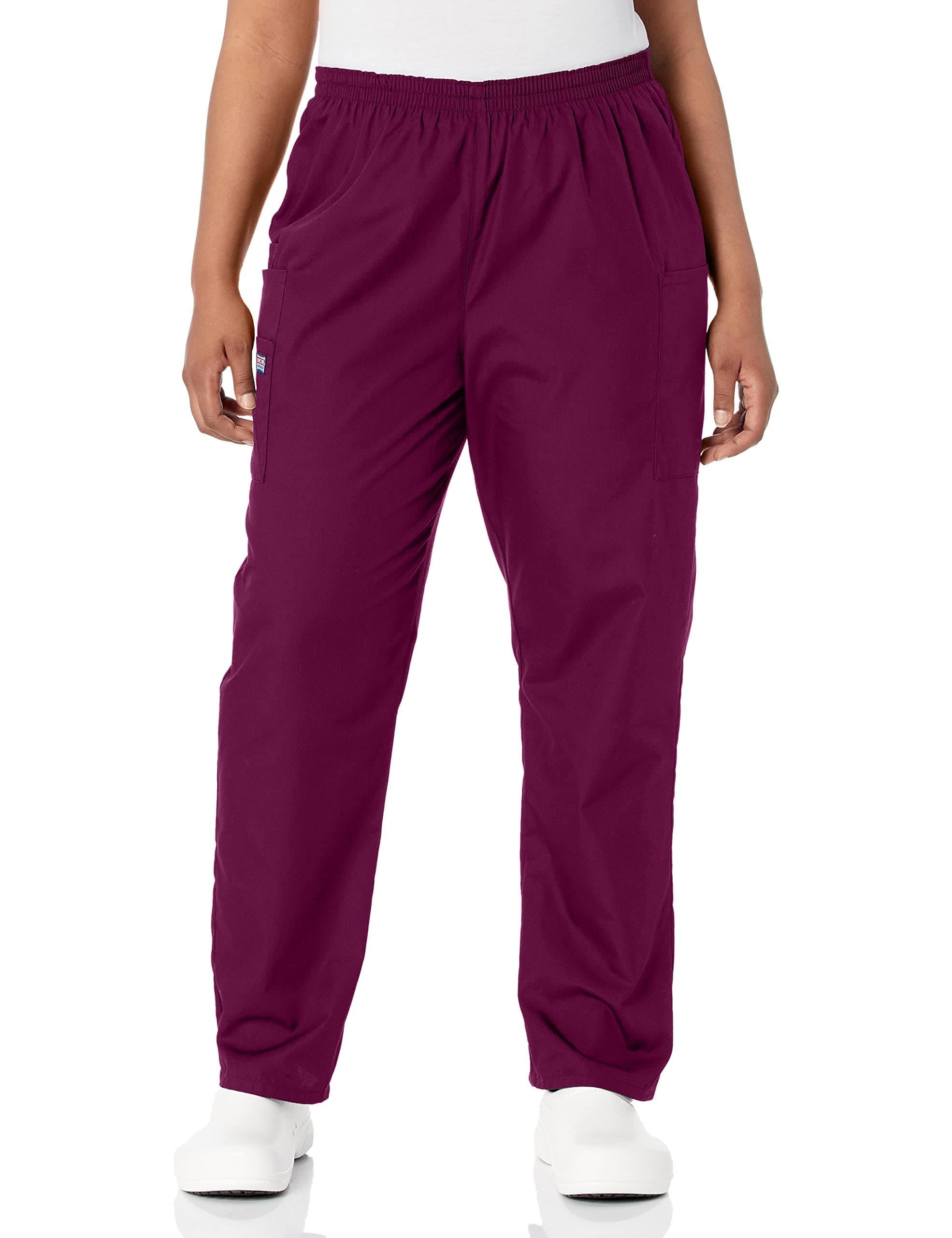 Cherokee Scrubs for Women Cargo Pant Natural Rise Tapered Pull-On Bottom with 4 Pockets, Fade Resistant Fabric - 4200