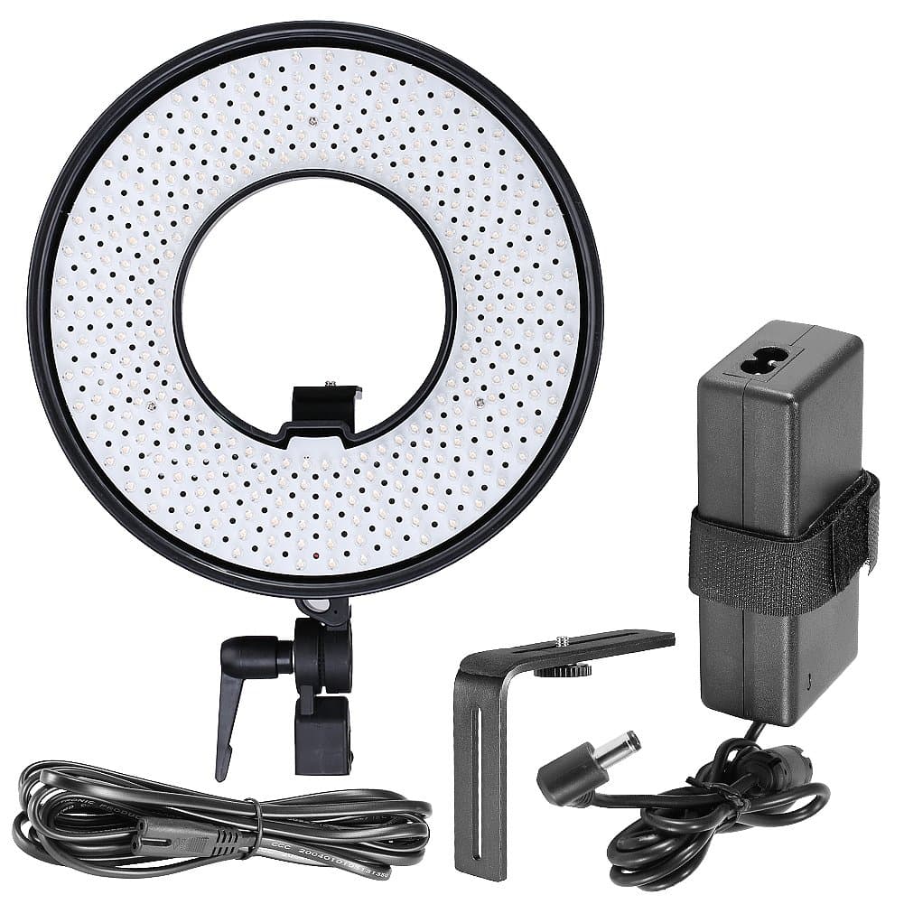 Bestlight DVR-300DVC 300 Pieces LED 19W 3000-7000K Dimmable Macro Ring Light for Video Photography Continuous Output Light for Video, Portrait and Photography Lighting or Supplement