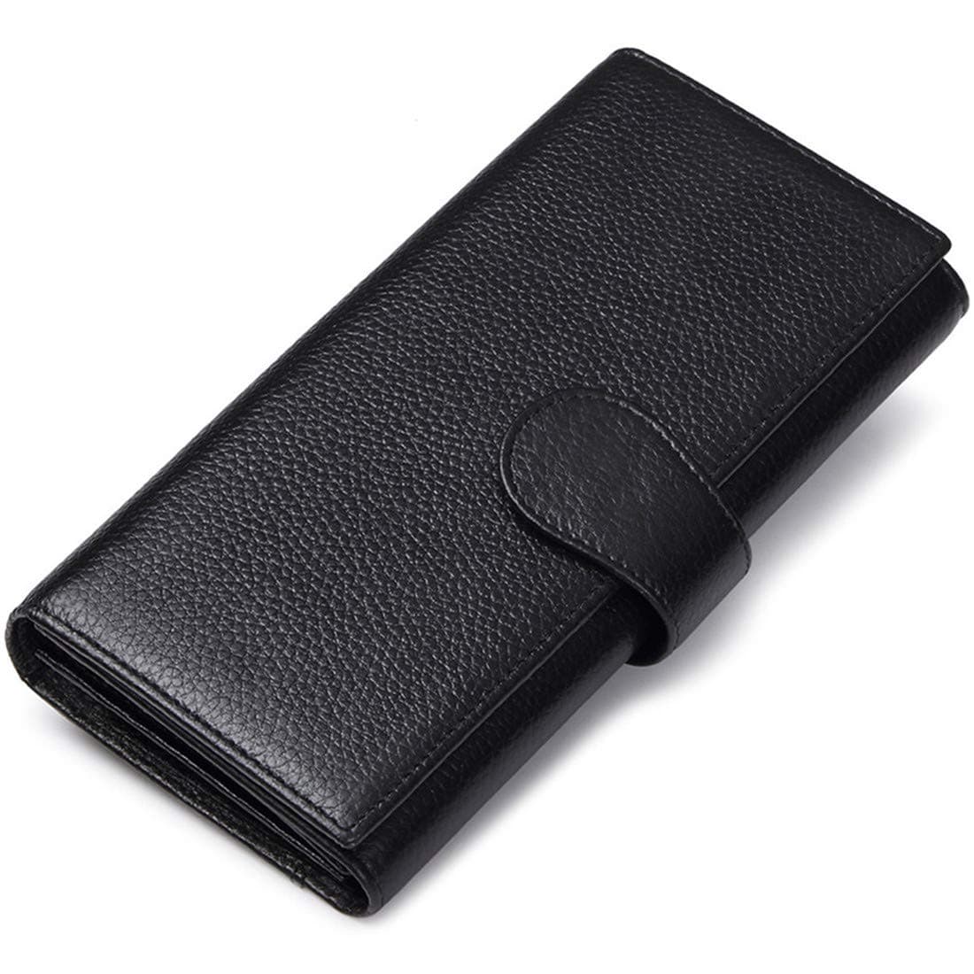 JEEBURYEEWomen's RFID Blocking Trifold Wallet Ladies Long Leather Clutch Travel Purse