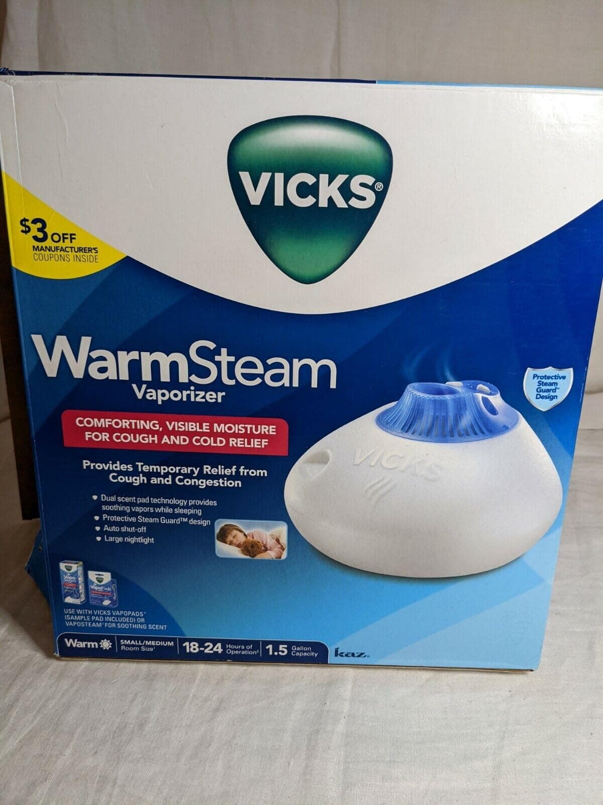 Steam VaporizerVicks Warm 1.0e (Pack of 2)