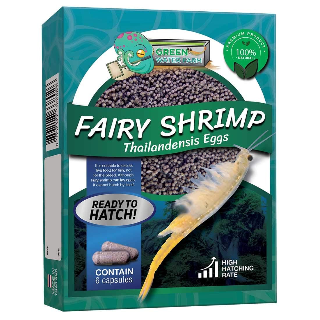 Fairy Shrimp Thailandensis Eggs Live Fish Food for Hatching and Culture Suitable for Feed Betta Fish