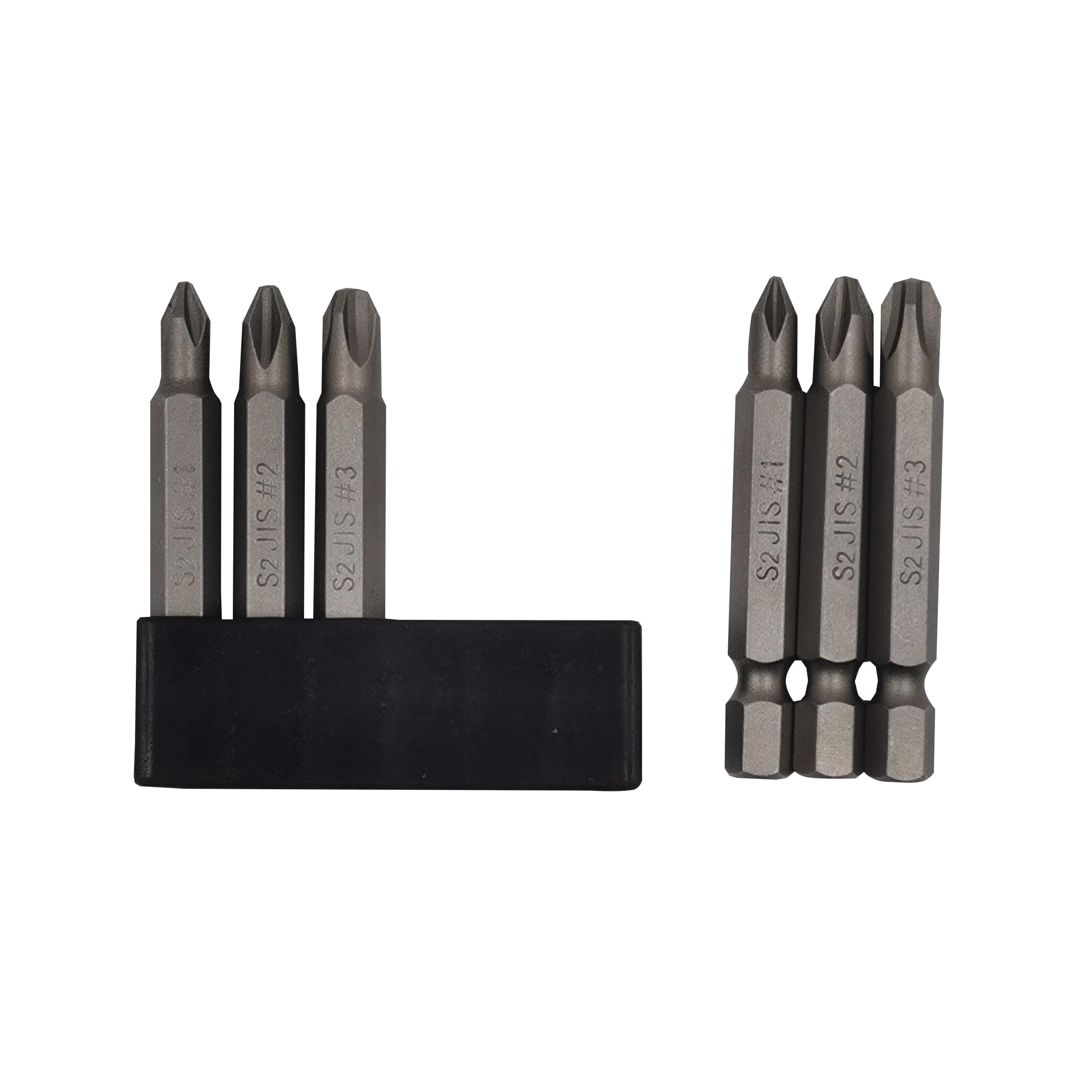 6Pcs 50mm JIS Screwdriver Bit Set with Magnetic Tip,1/4 Hex Shank, S2 Alloy S...