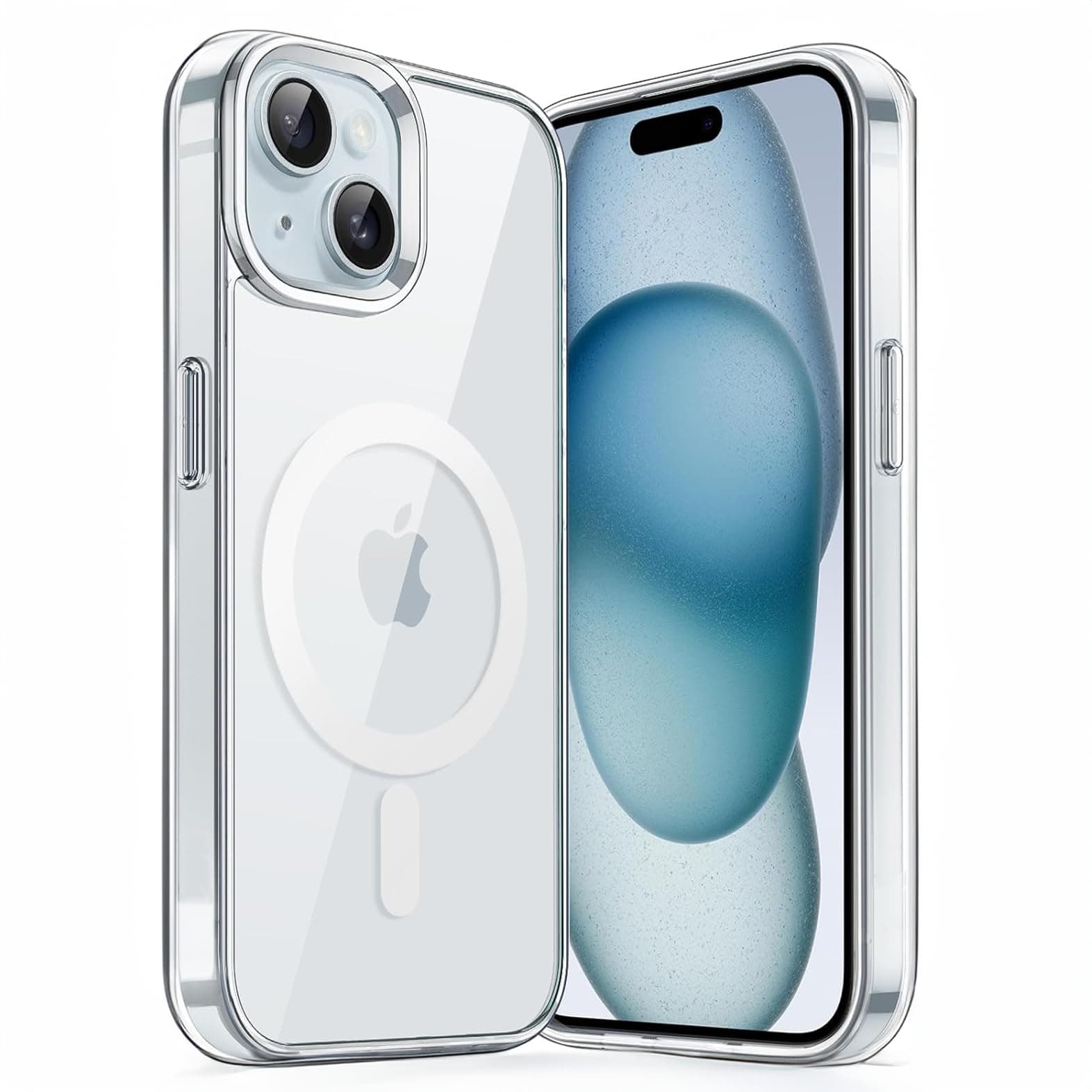 Supreme iPhone 15 Plus Clear Case Magnetic Cover Compatible with Magsafe Wireless Charging, Shockproof, Anti-Yellow, Ultra Slim Clear Case for iPhone 15 Plus