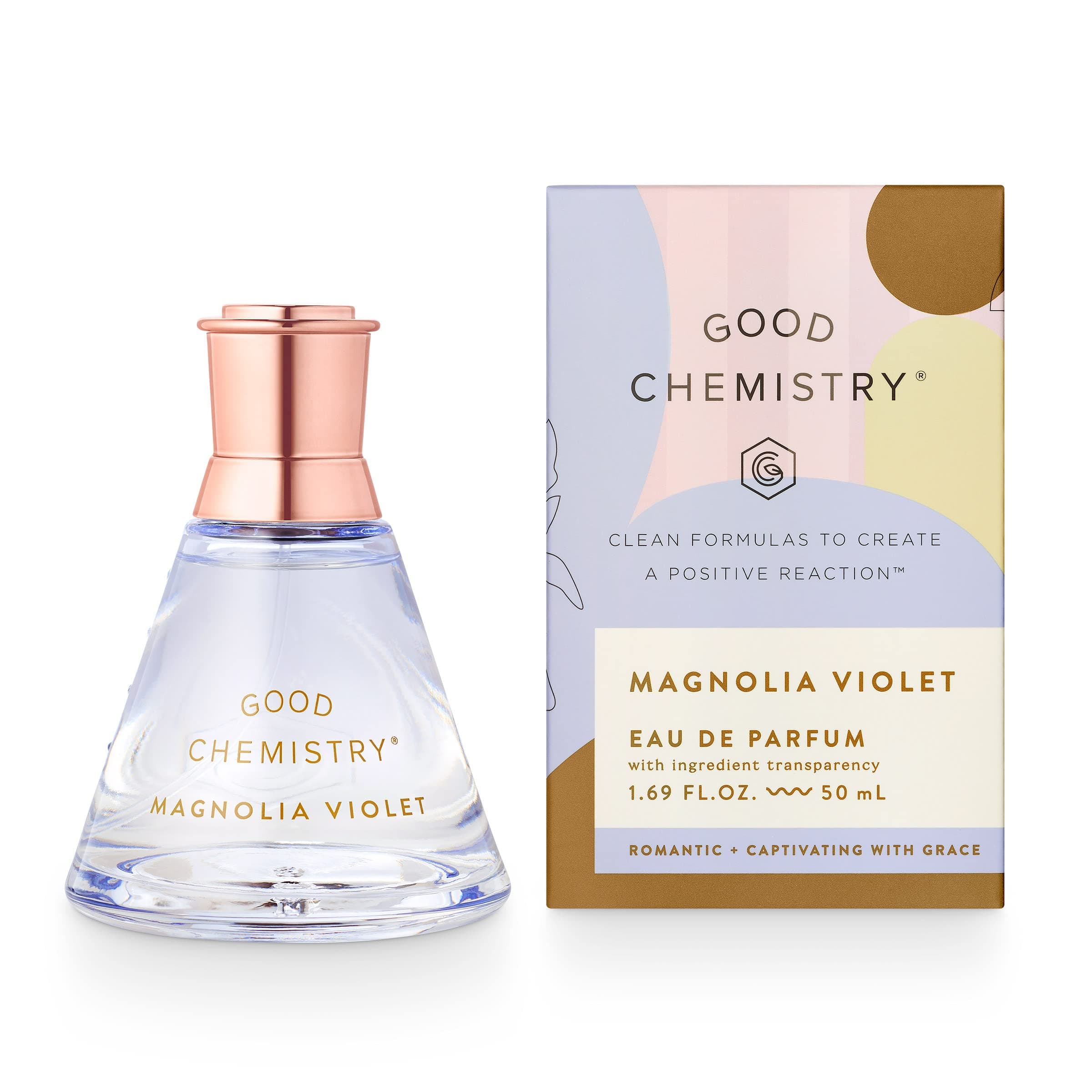 Good Chemistry Magnolia Violet Eau de Parfum 1.7 fl oz - Long-Lasting Perfume with Magnolia, Peony, & Amber - Romantic, Clean & Vegan