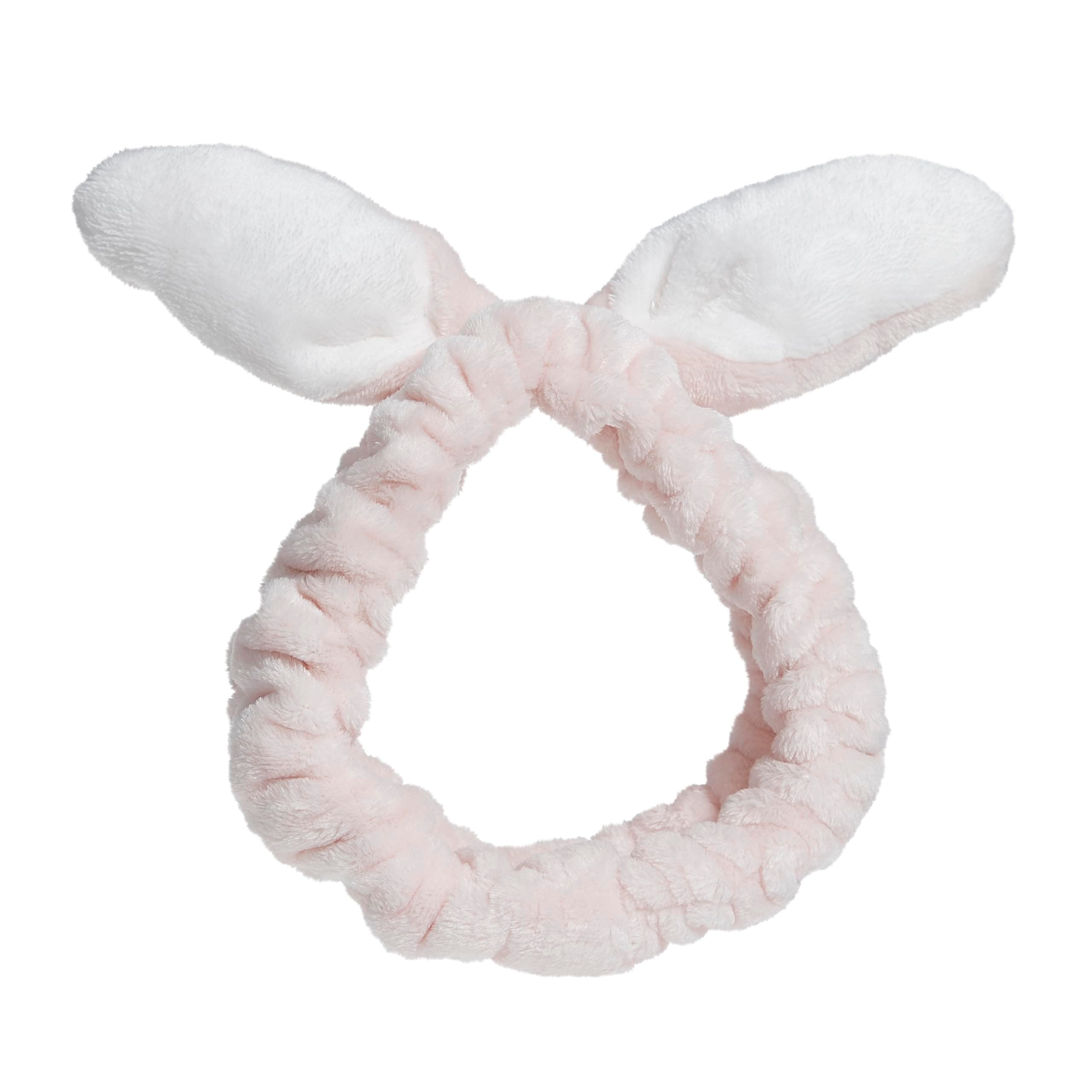B.C BEAUTY CONCEPTS Cute Bunny Ears Spa Headband - Soft, Adjustable, and Adorable Hair Accessory for Skincare and Makeup Routines