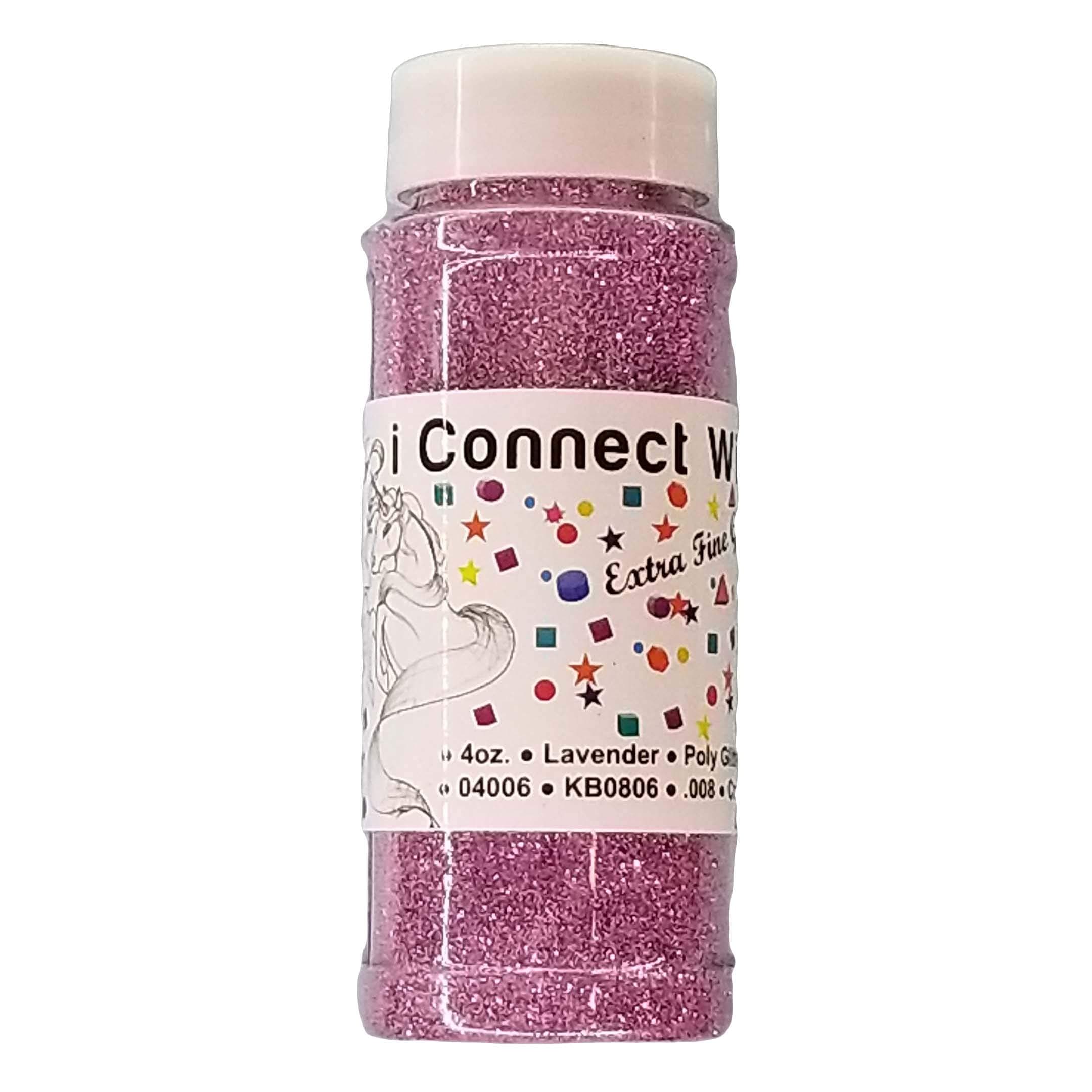 iConnectWith Glitter – Lavender Light Purple, Extra Fine Polyester Glitter; Multi-use for Crafts, Decorations, Nail Art, Makeup, Tumblers, Resin Art, and DIY Projects