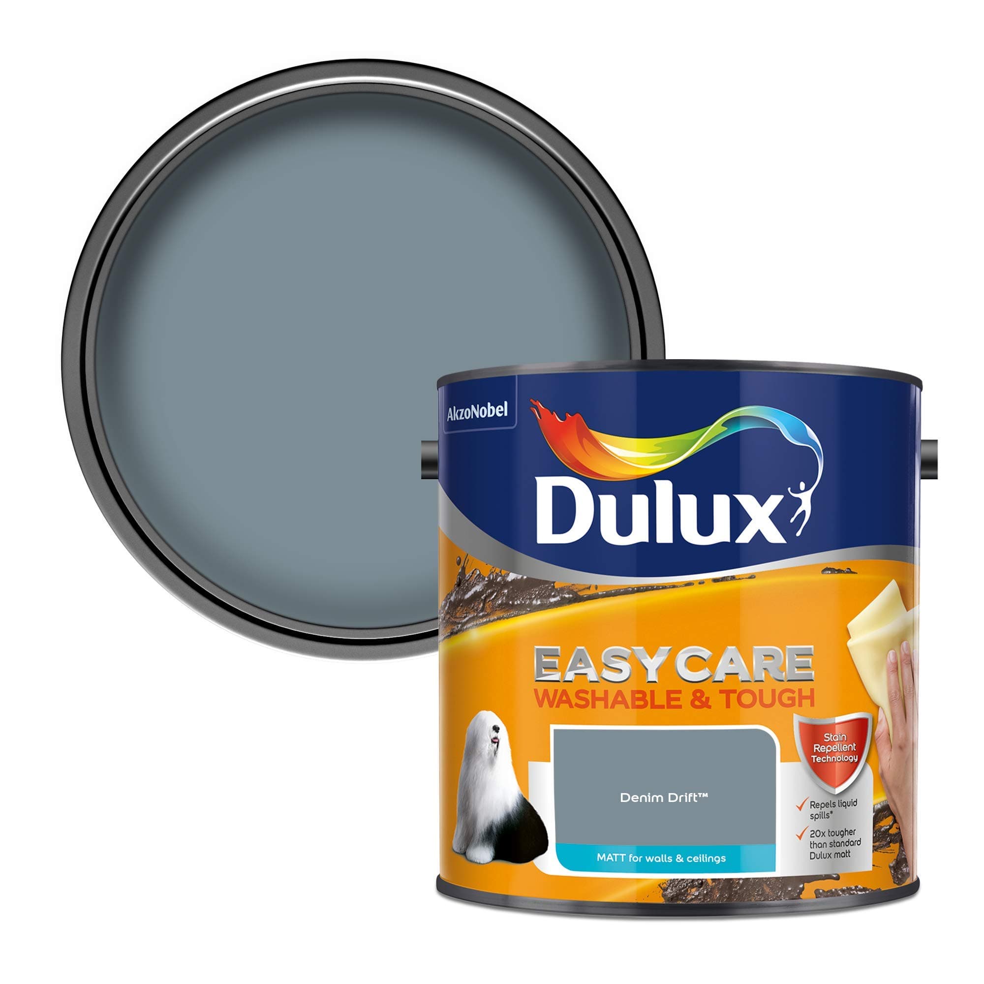 DuluxEasycare Washable & Tough Matt Emulsion Paint - Denim Drift - 2.5L