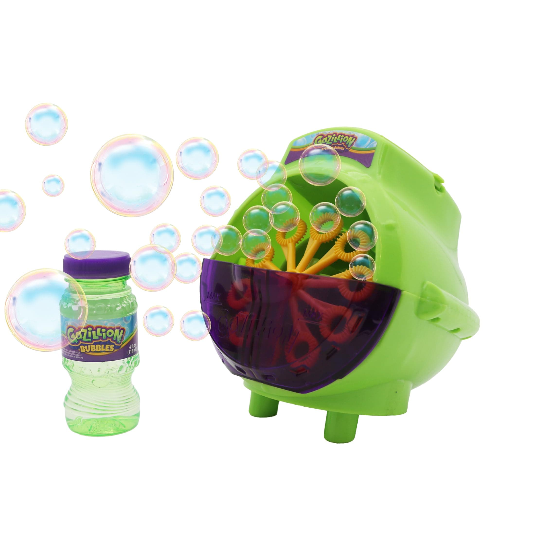 Bubbles, Hurricane Bubble Making Machine - Portable Bubble Maker - Instant Bubble Creation - Outdoor Toy for Kids - 4 oz. Bubble Solution Included - Ages 3+