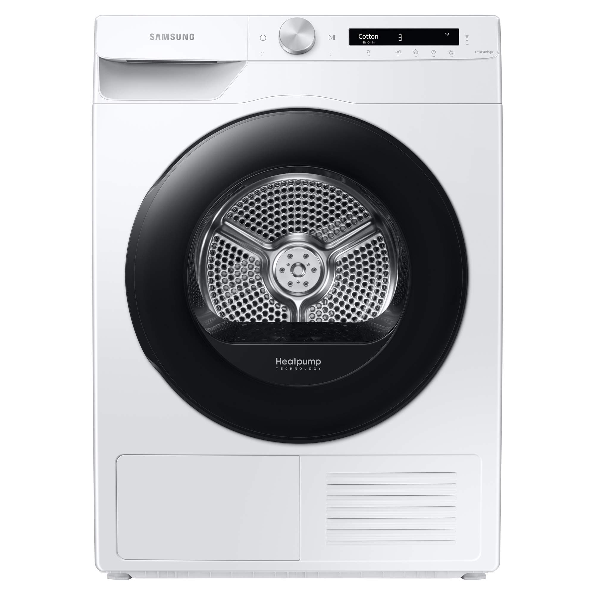 Series 5+ DV90T5240AW/S1 with OptimalDry™, Freestanding Heat Pump Tumble Dryer, 9 kg, White, A+++ Rated