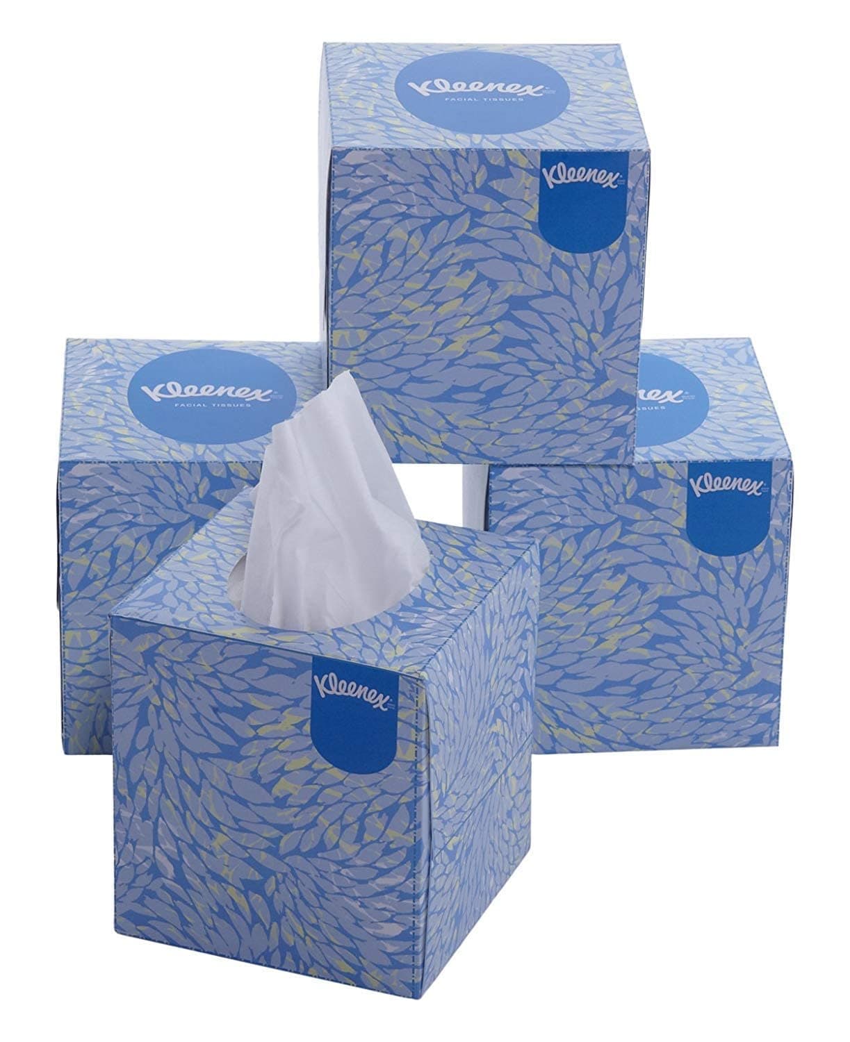 - 2 ply Facial Tissue Cube Box, 50 Pulls, Pack of 4 (Total 200 Sheets) (60040)