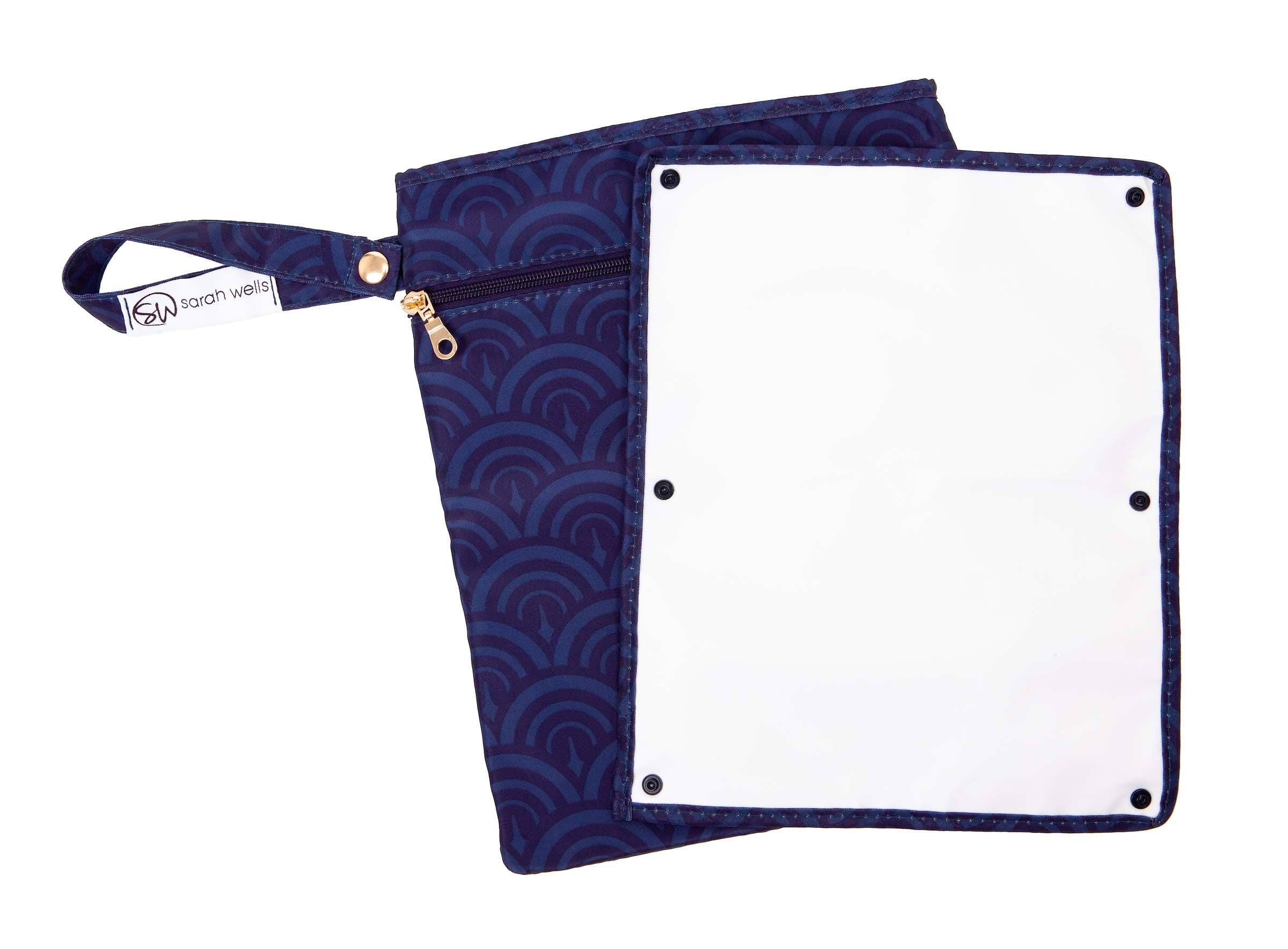 Sarah WellsPumparoo Wet Dry Bag for Breast Pump Parts – Compact Organizer with Waterproof Pocket, Staging Mat & Fridge Hack – Machine Washable Pumping Accessory (Deco)