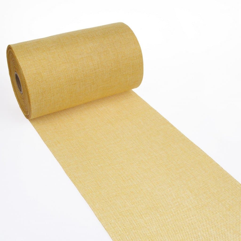 Shabby Chic table runner - Linen look table runner - col.10 - sun yellow - 8 by 72, 90, 96, 108. - inch - 69-200-5-10