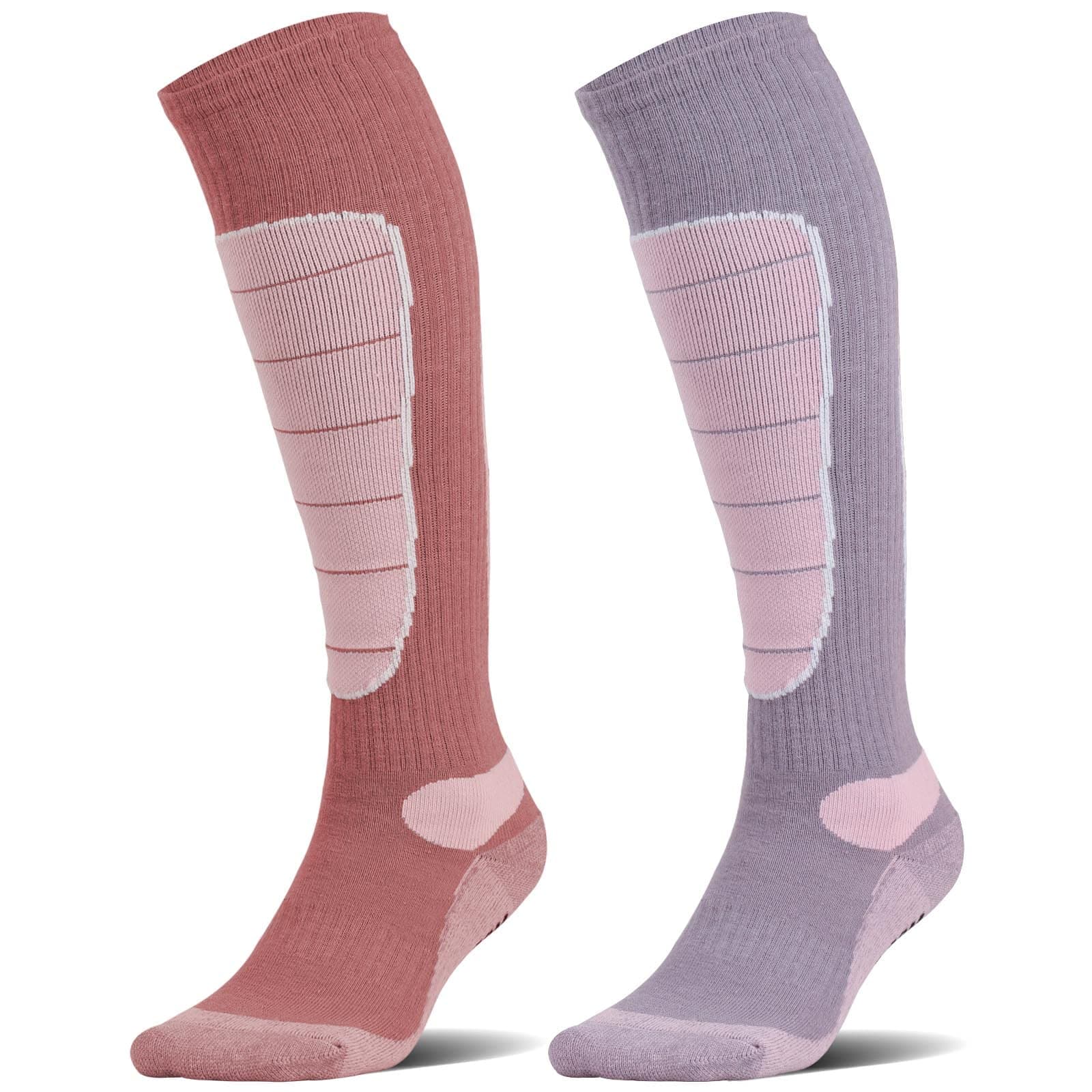 Hylaea Merino Wool Ski Socks, Cold Weather Socks for Snowboarding, Snow, Winter, Thermal Knee-high Warm Socks, Hunting