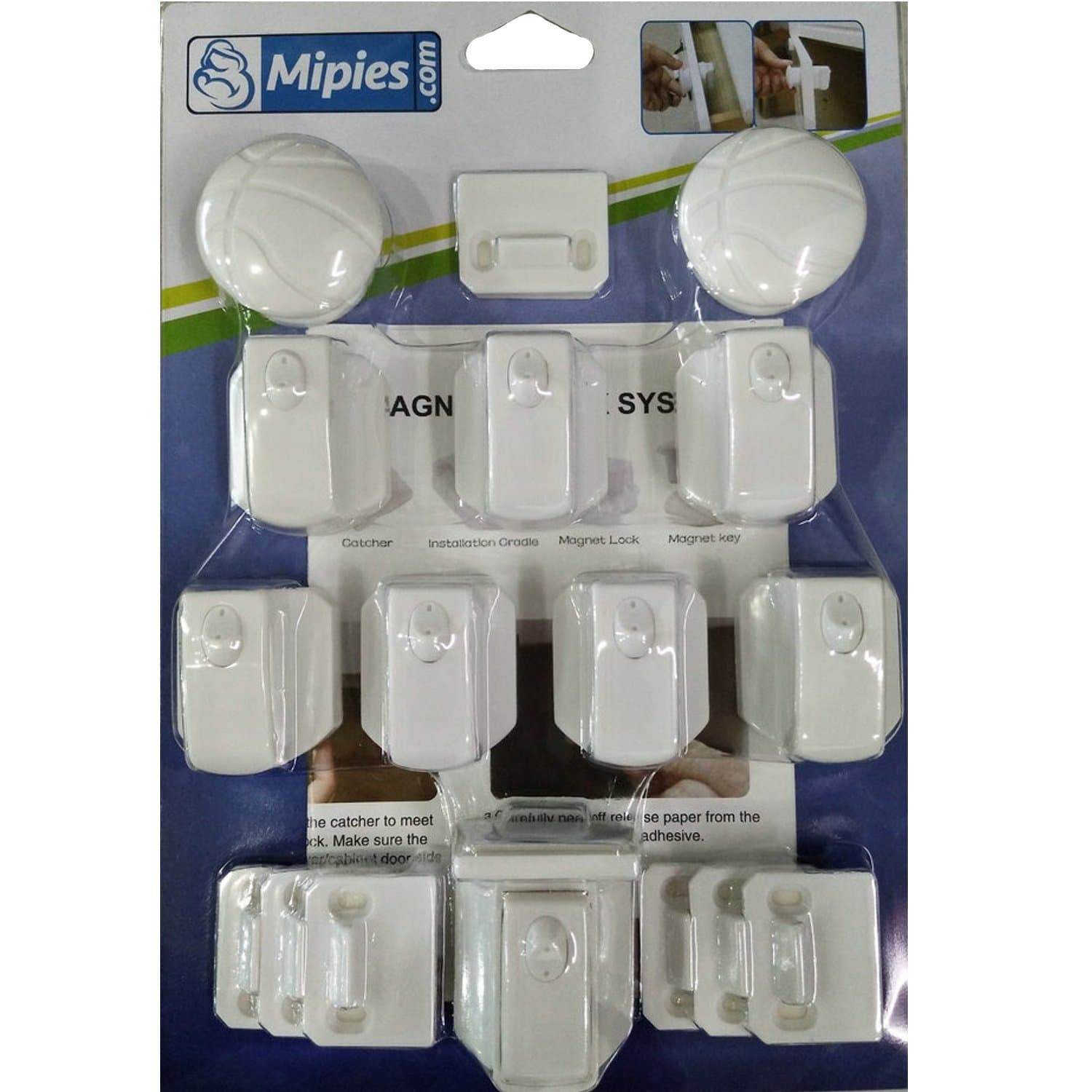 Magnetic Security Locks for Babies and Children. Magnetic Closure for Drawers, Cupboards, Furniture, Doors.No Screws or Drilling, Easy to Install.