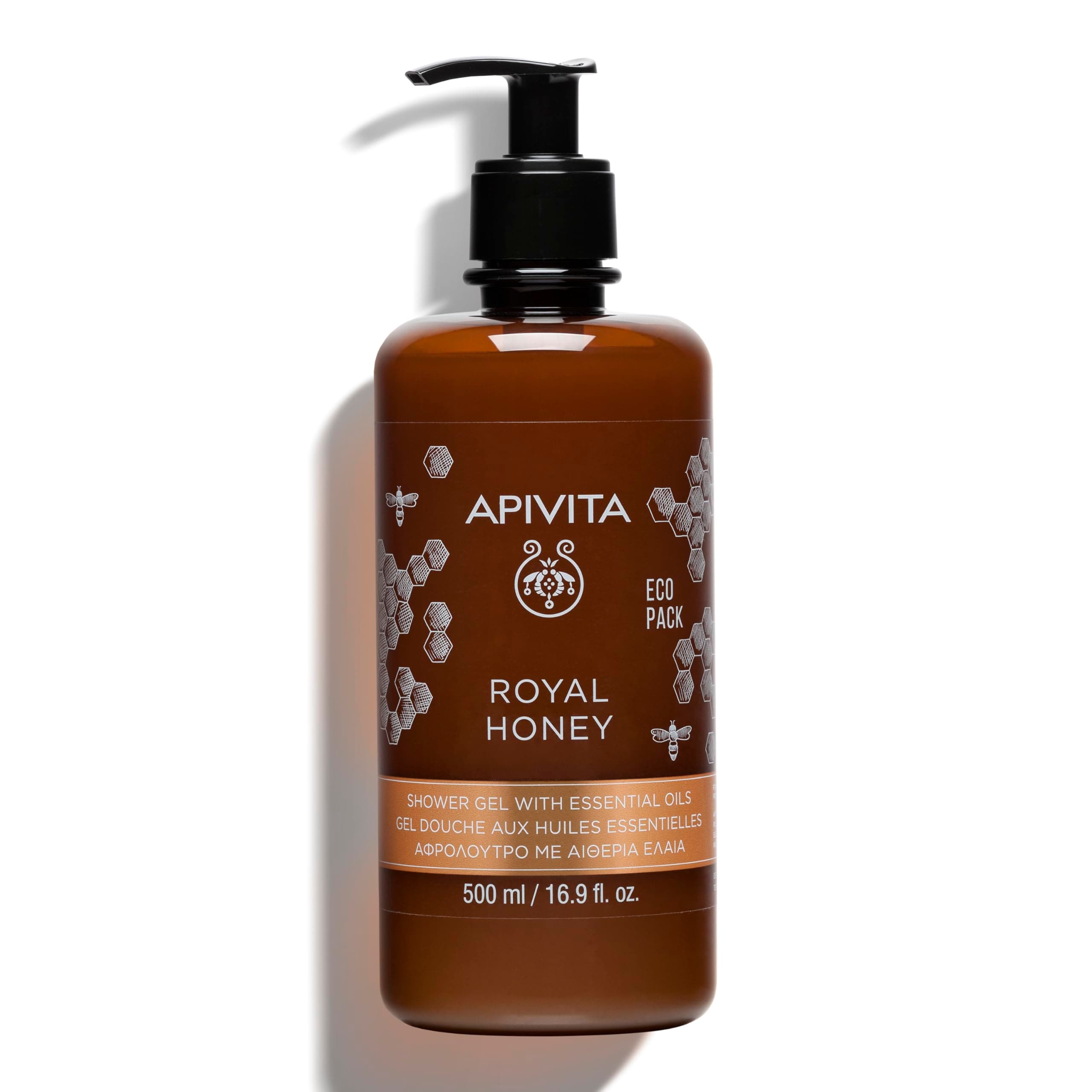 Royal Honey Shower Gel Body Wash 500ml - Opulent Shower Gel with Honey & Essential Oils - Body Shower Wash that Gently Cleanses & Soothes Dry Skin - Promotes Relaxation