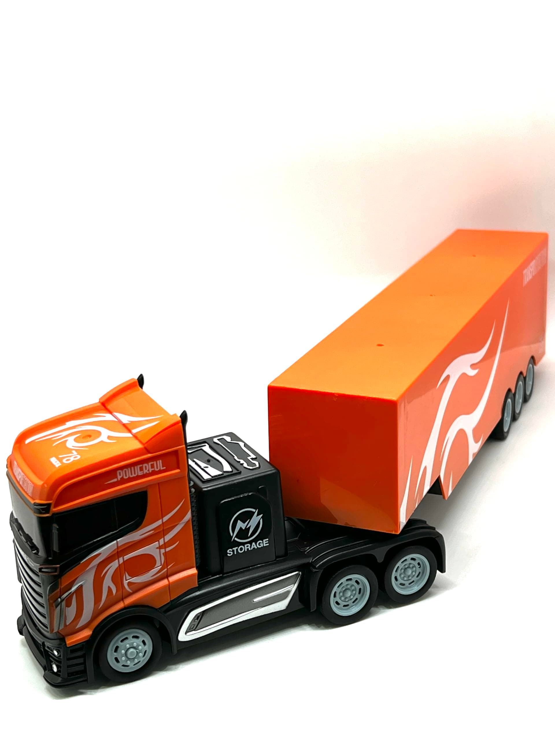 MZtoyz Truck Trailer 4 Channel 2.4G 1:16 2WD for Kids, RC Truck for Children, Christmas Birthday Gift Toy Truck