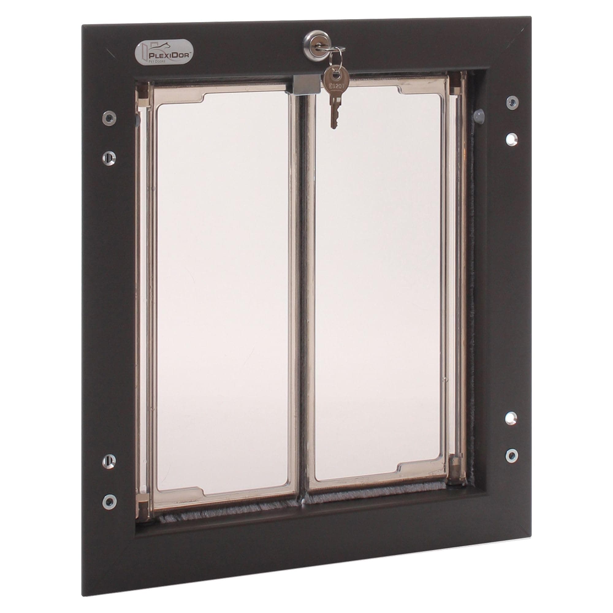 PlexiDor Performance Pet Doors Medium Bronze Door Mount