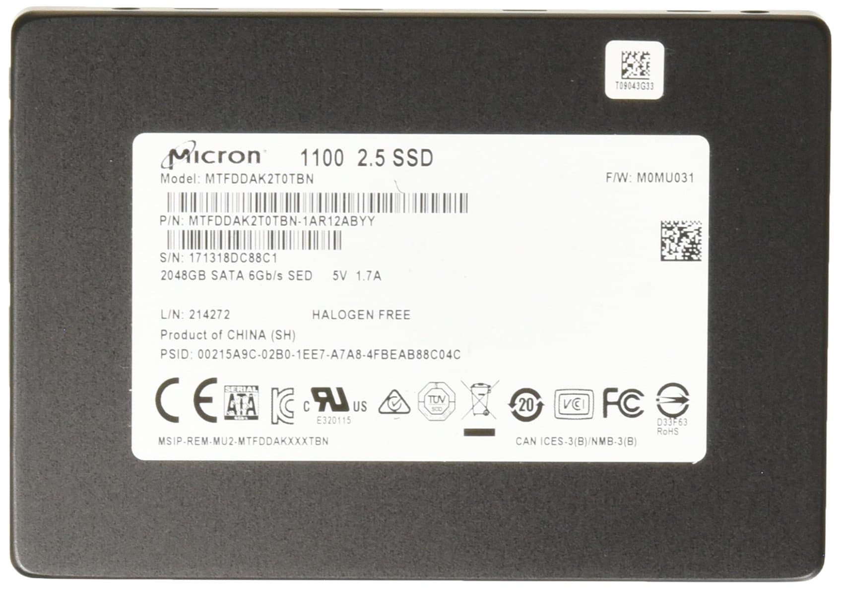 Micron 1100 2 TB 2.5" Internal Solid State Drive