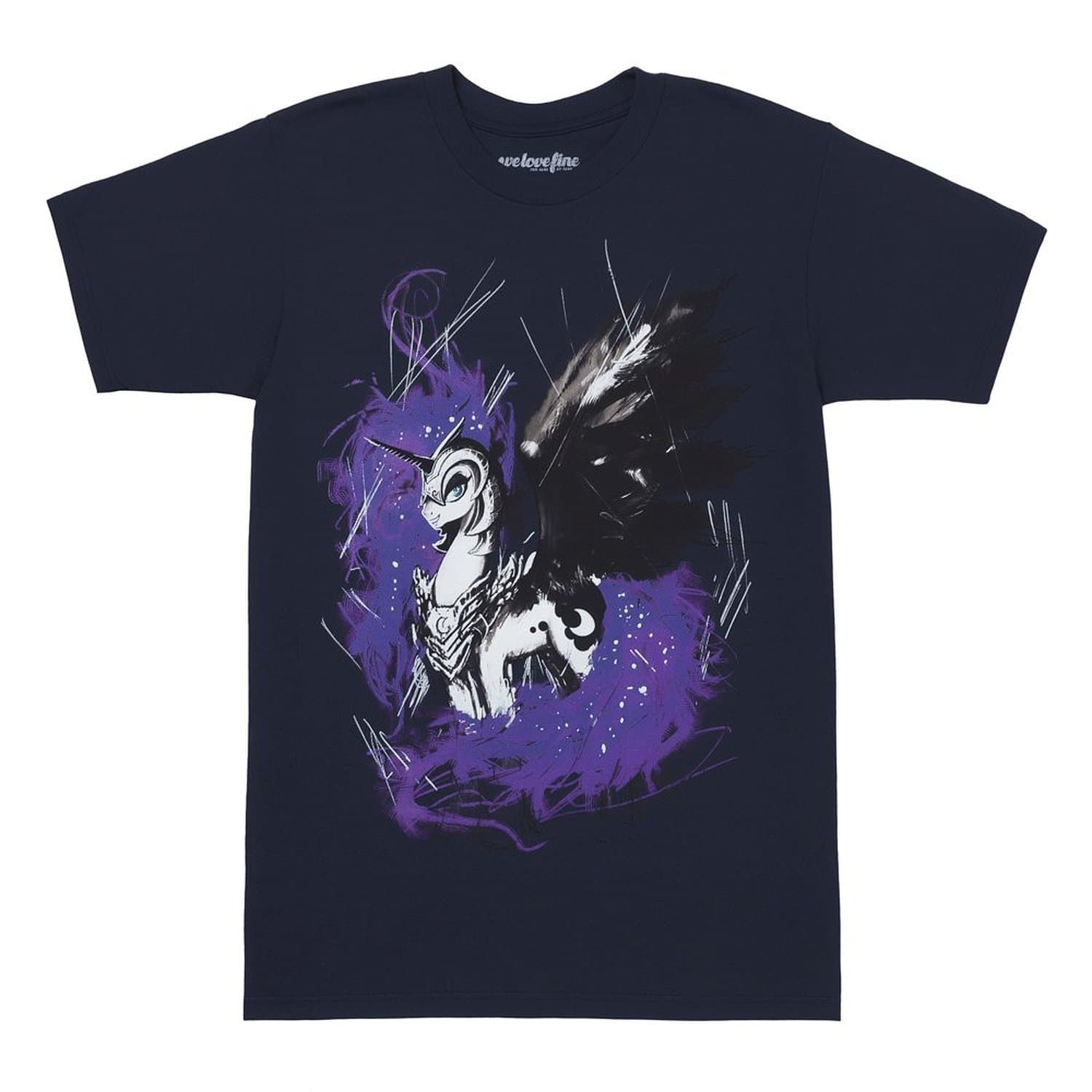My Little Pony Painted Princess Luna Nightmare Moon Adult Navy T-Shirt