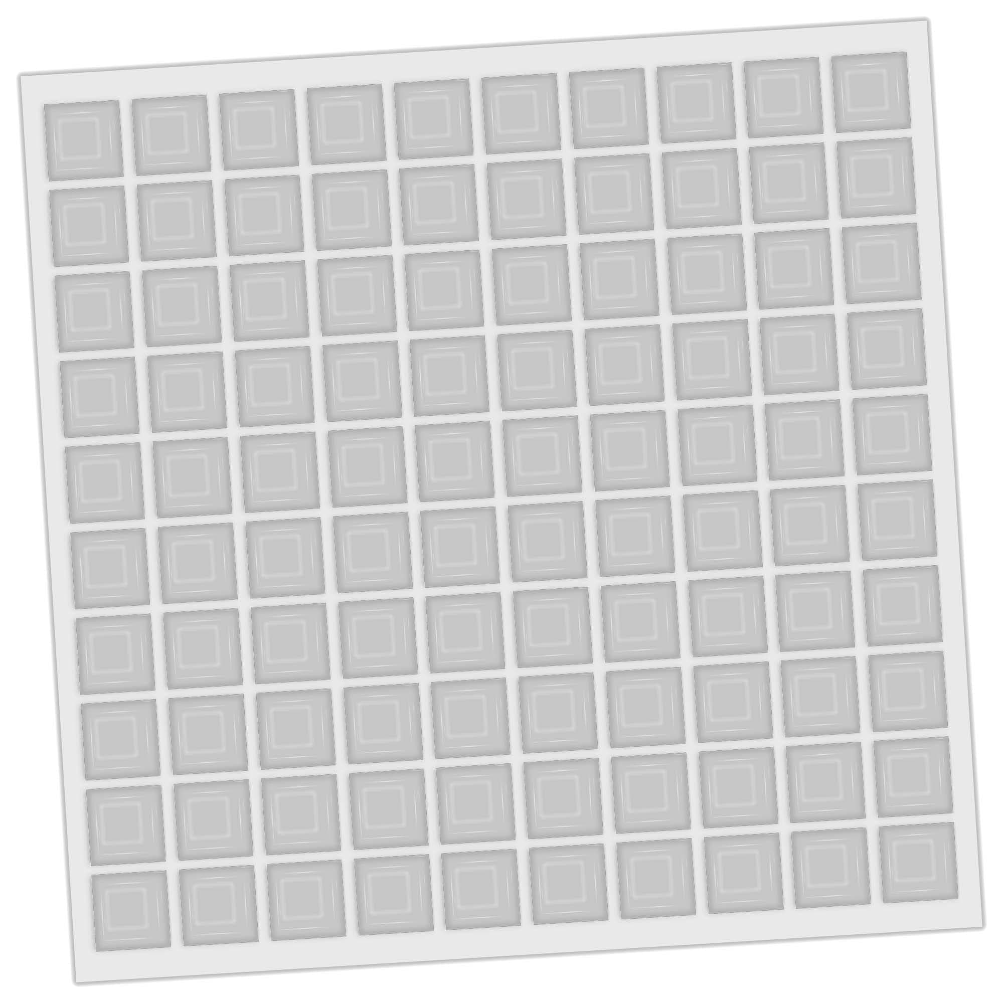 Cabinet Door Rubber Bumpers 100 Pcs Self Adhesive Sound Dampening Clear Bumper Pads for Drawers, Table Tops, Cupboard, Picture Frames, Glassware and Furniture (Square)