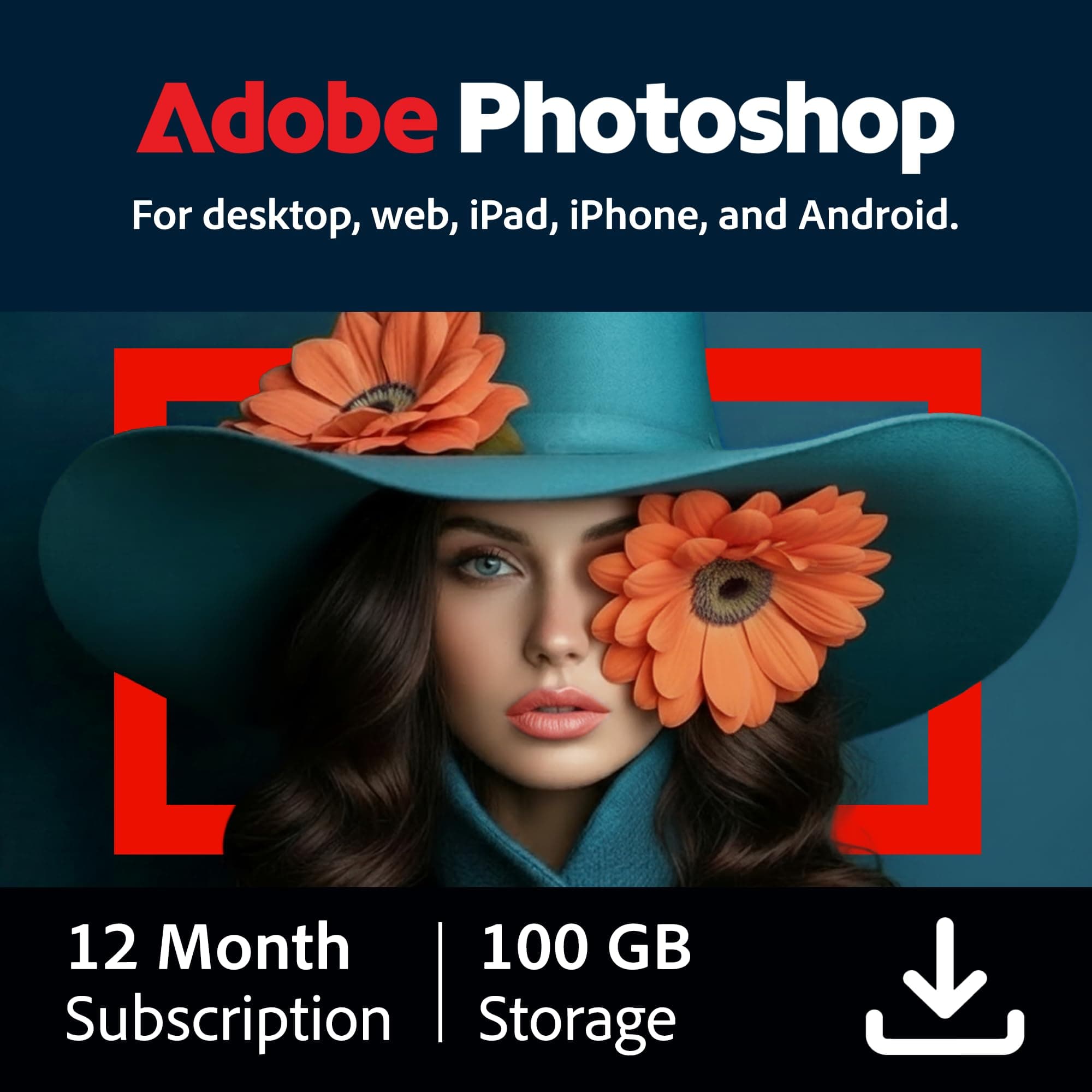 Adobe Photoshop | Photo, Image, and Design Editing Software | 12-Month Subscription with Auto-Renewal, PC/Mac