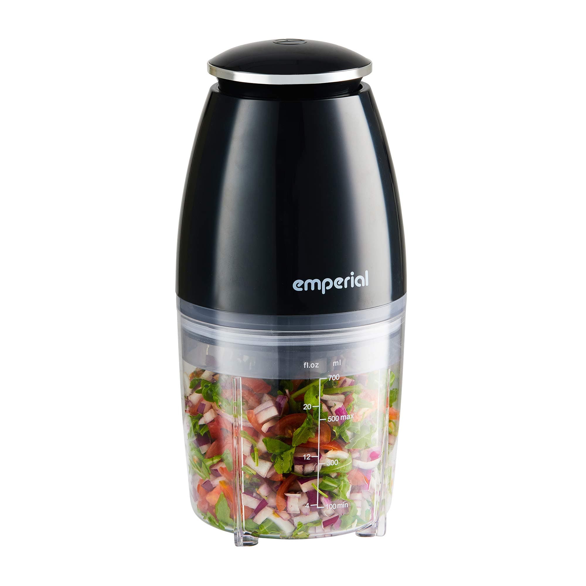 Emperial Mini Chopper, Small Electric Food Processor for Vegetable Cutting & Dicing - Chop, Mix, Blend and Puree - Stainless Steel Blades, 700ml Capacity