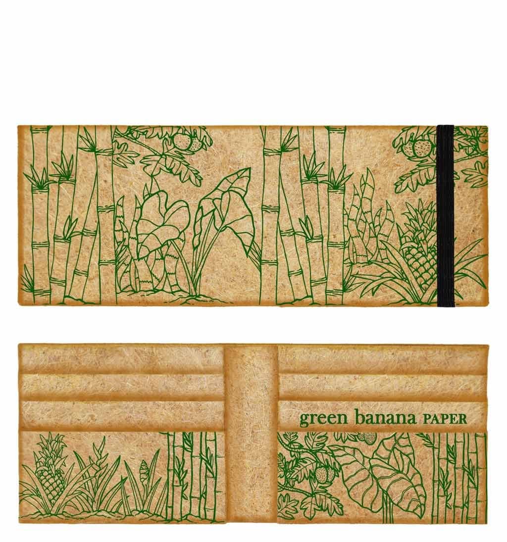 Green Banana Paper Men's Slim Bifold Wallet Non-Leather and Vegan-Friendly Billfold