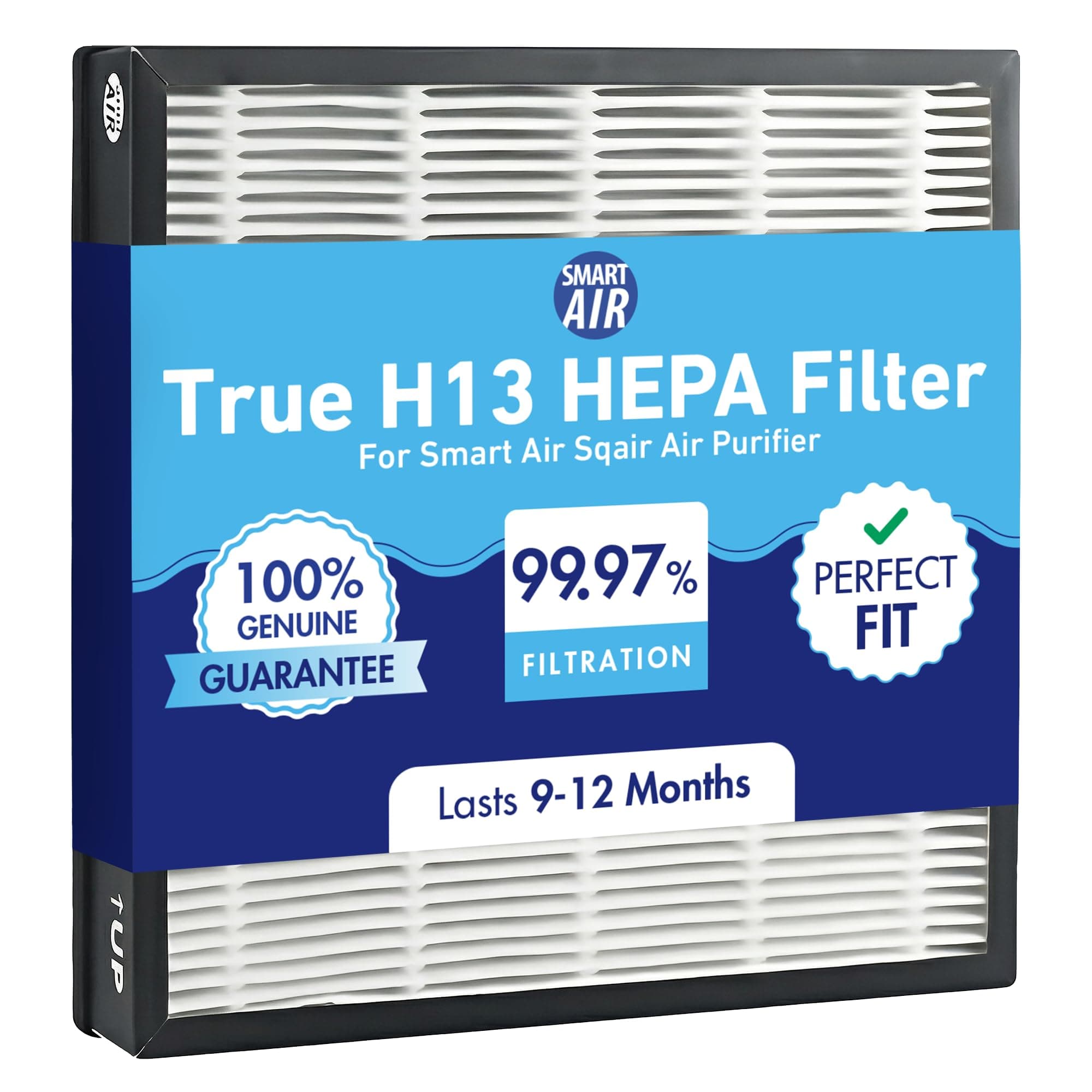 (aka Smart Health Sqair Genuine Replacement HEPA Filter | High-Efficiency Particle Filter for Dust, Smoke & Pollen | Compatible Genuine HEPA Replacement Filter (1 Pack)