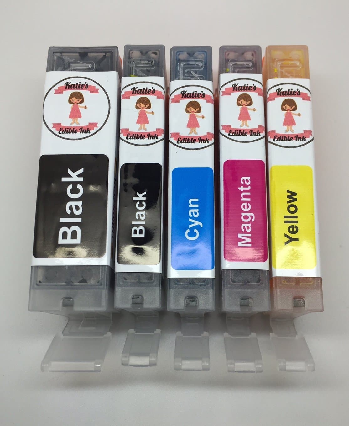 Katies Edible InkEDIBLE INK CARTRIDGES Compatible With Canon iP4850, PIXMA MG5150, PIXMA MG5250, PIXMA MG6150, PIXMA MG8150 FILLED AND READY TO USE XL CAPACITY 525/526