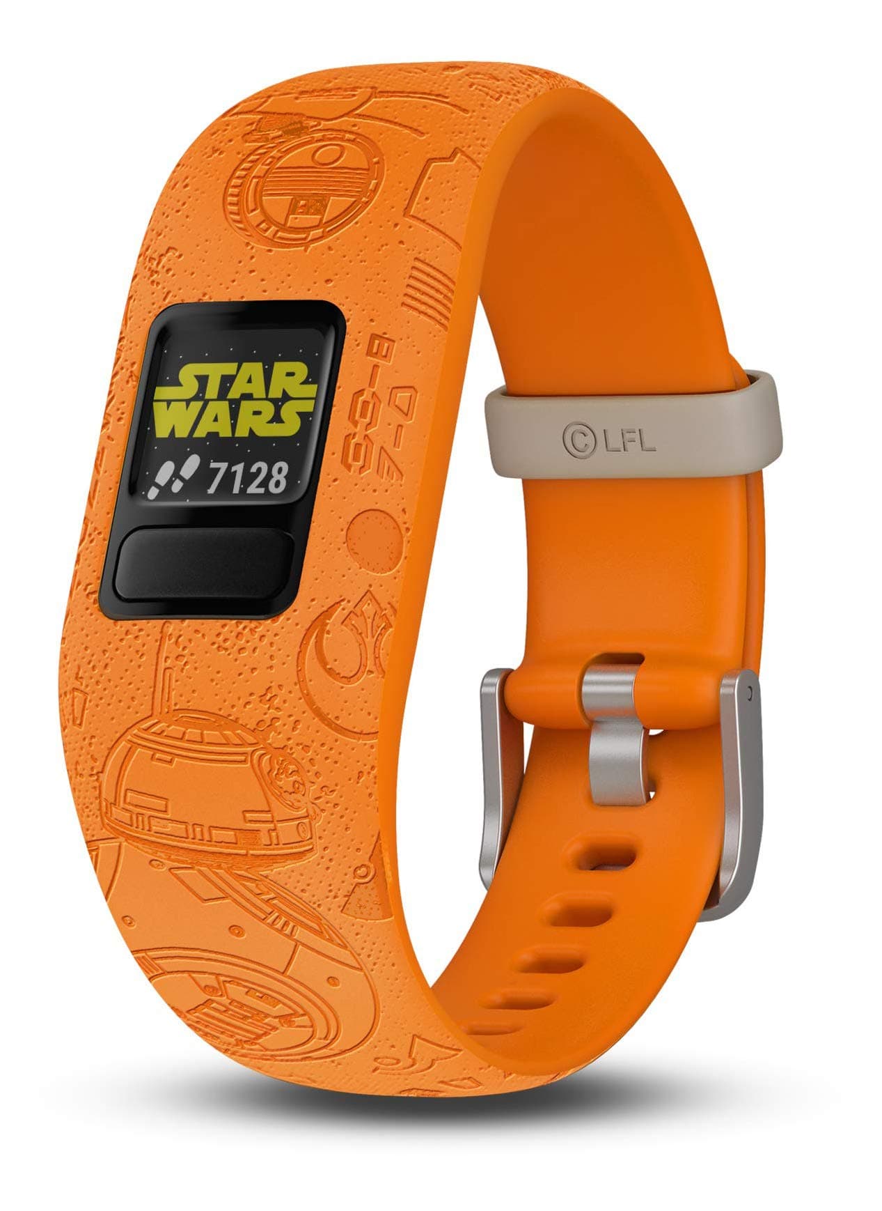 Garminvivofit jr. 2, Kids Fitness/Activity Tracker, 1-Year Battery Life, Adjustable Band, Star Wars Light Side, Bright Orange